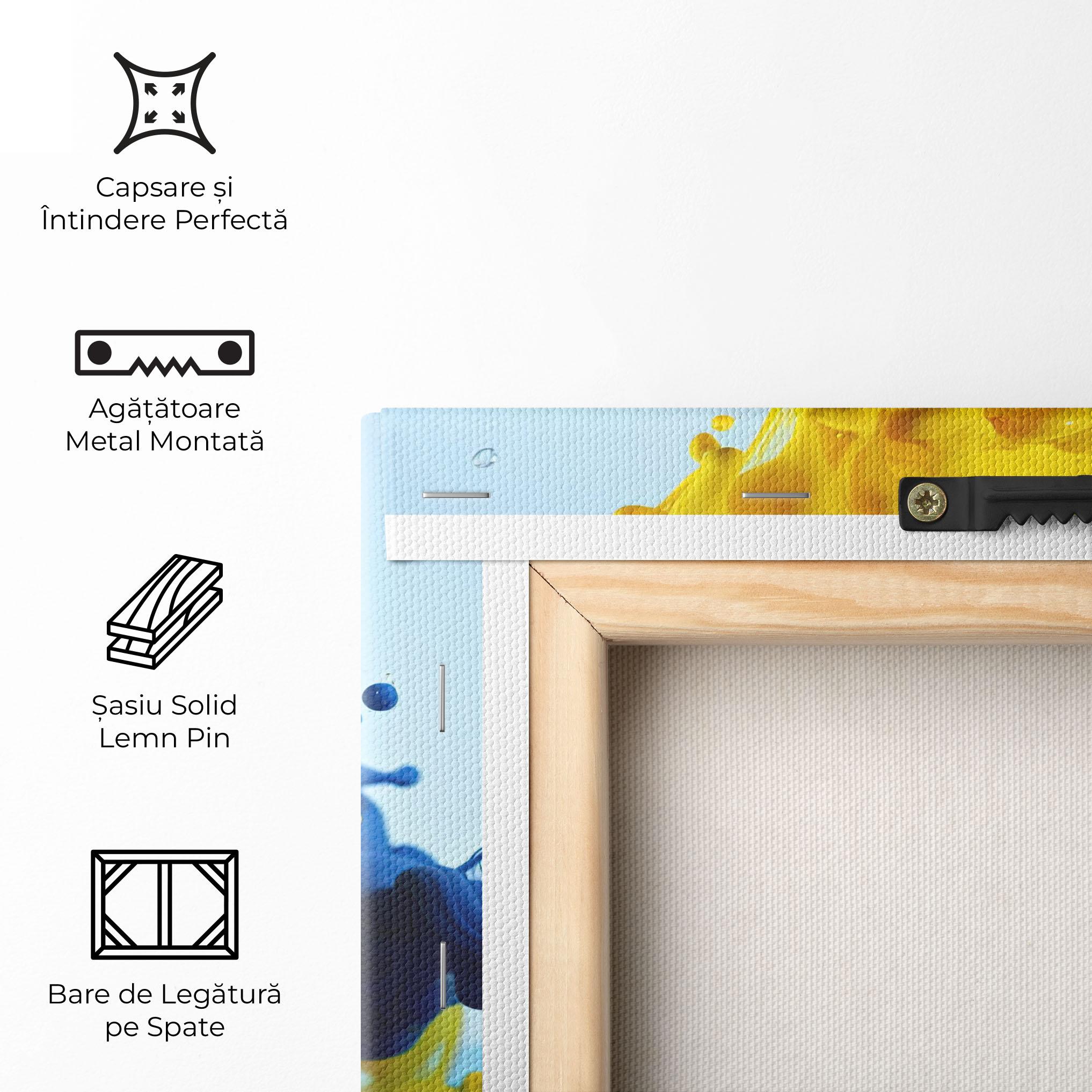 Tablou Canvas Blue Yellow Smoke mockup 5