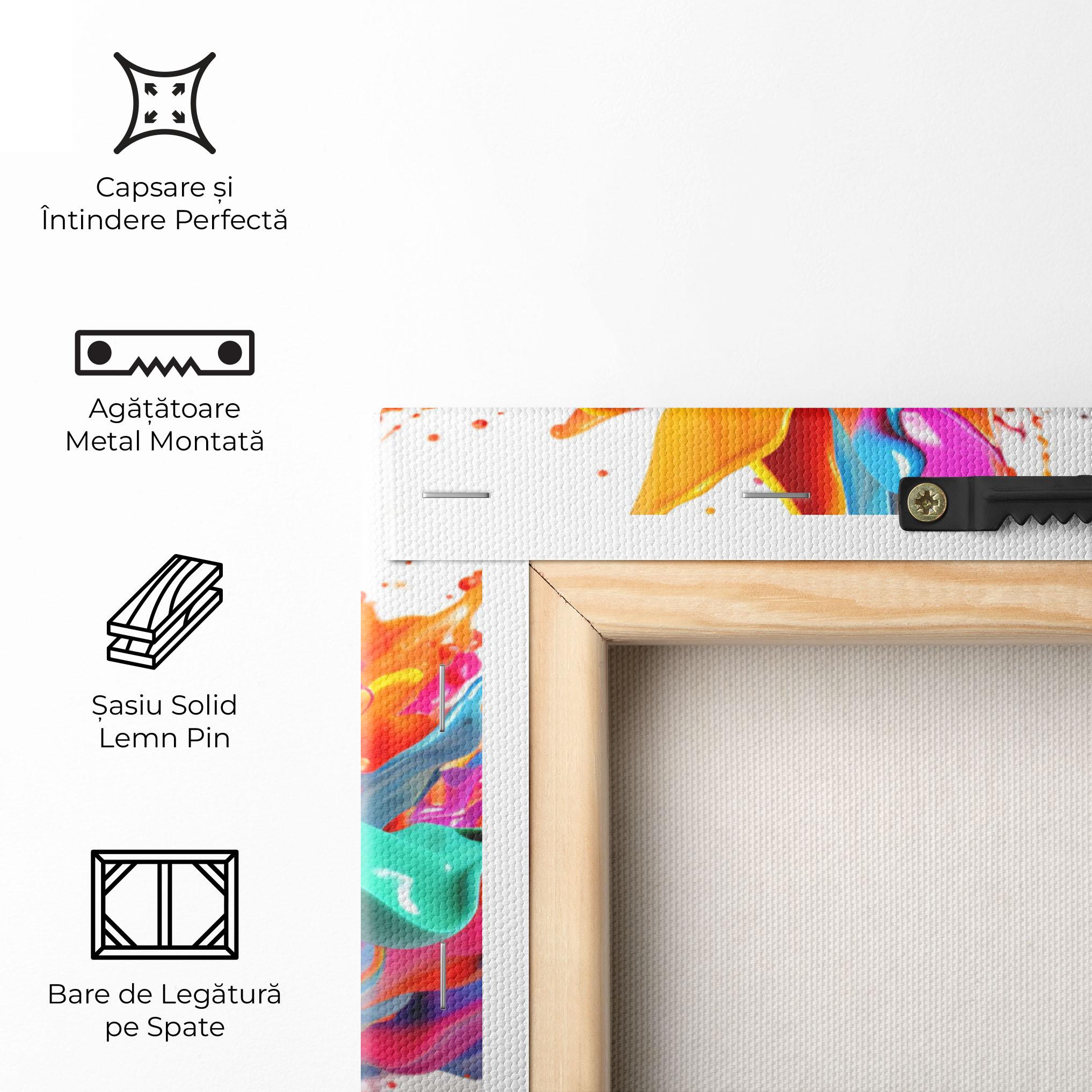 Tablou Canvas Blue Yellow Splash mockup 5