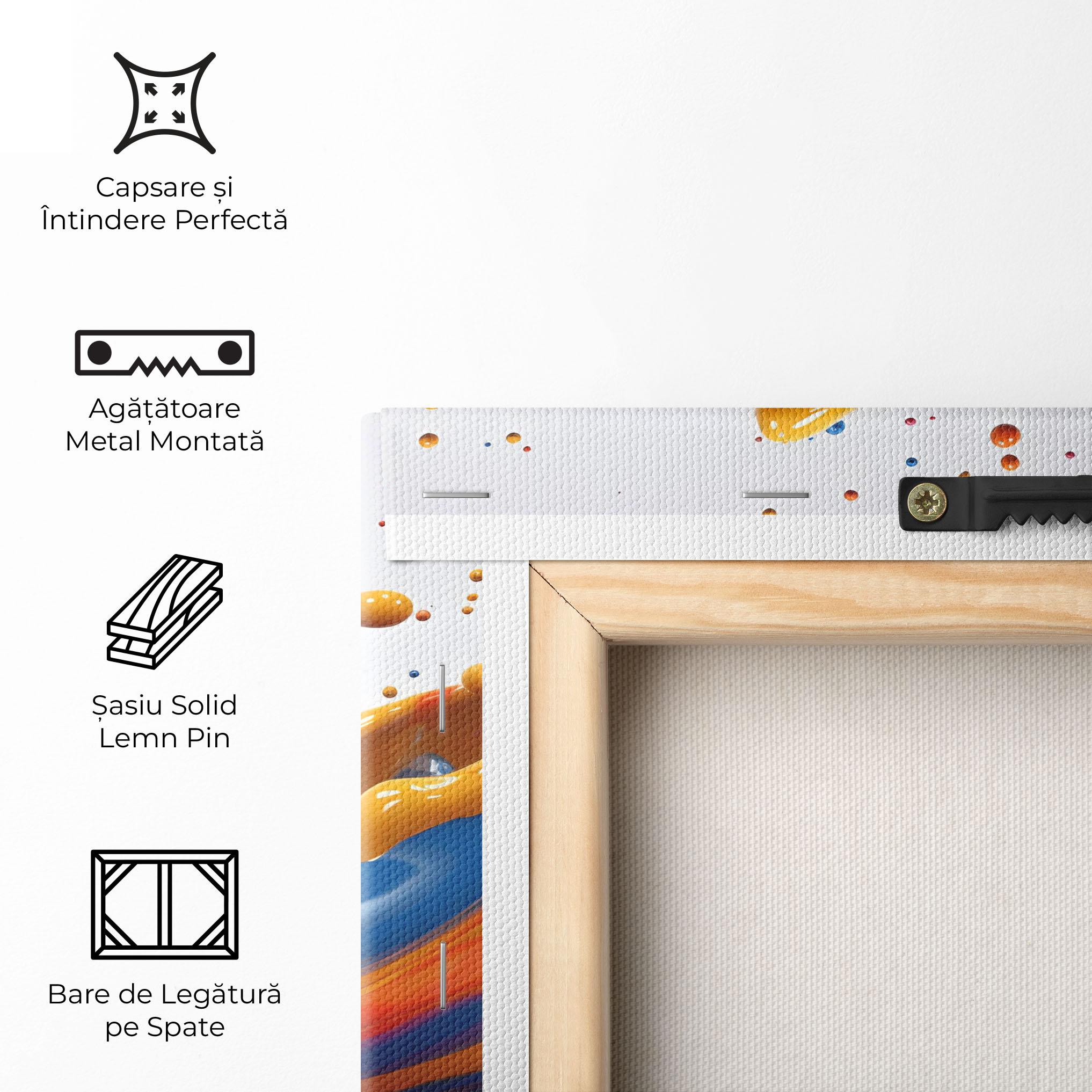 Tablou Canvas Colorful Liquid Yellow Splash mockup 5