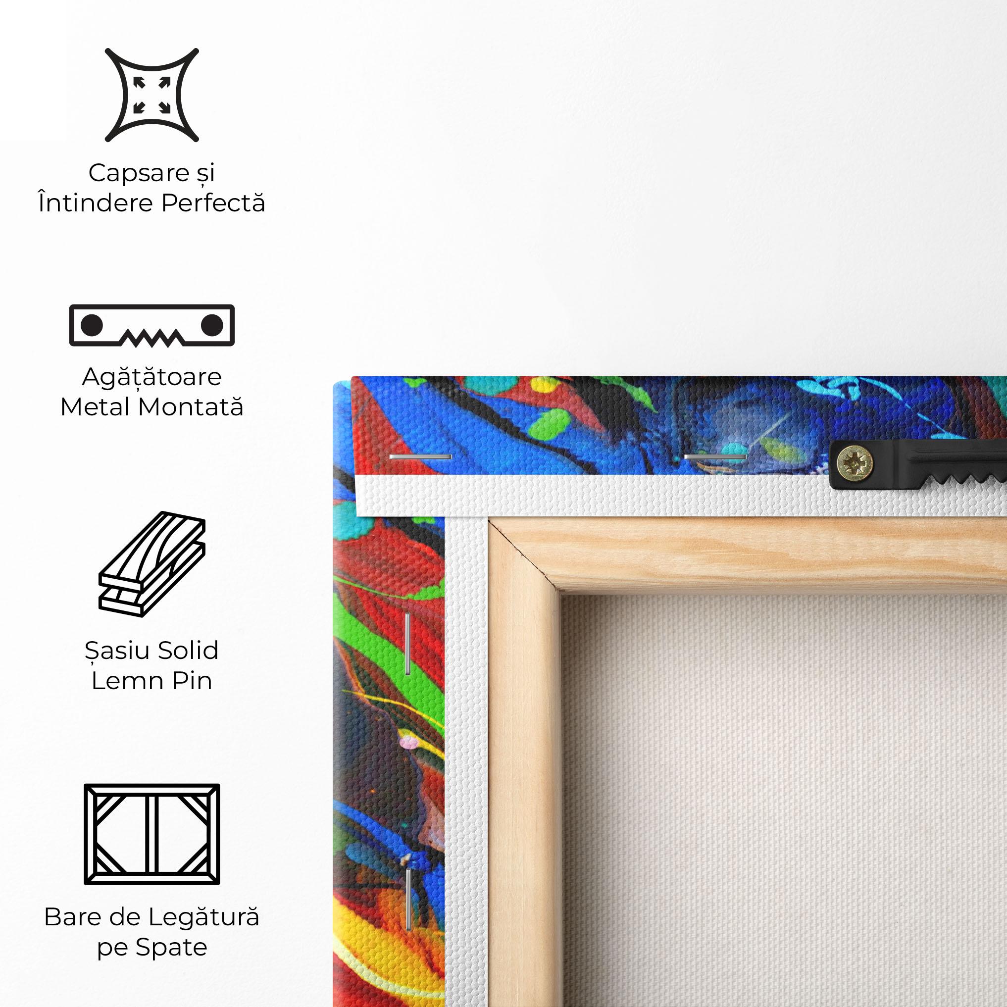 Tablou Canvas Hand Draw Red Painting mockup 5