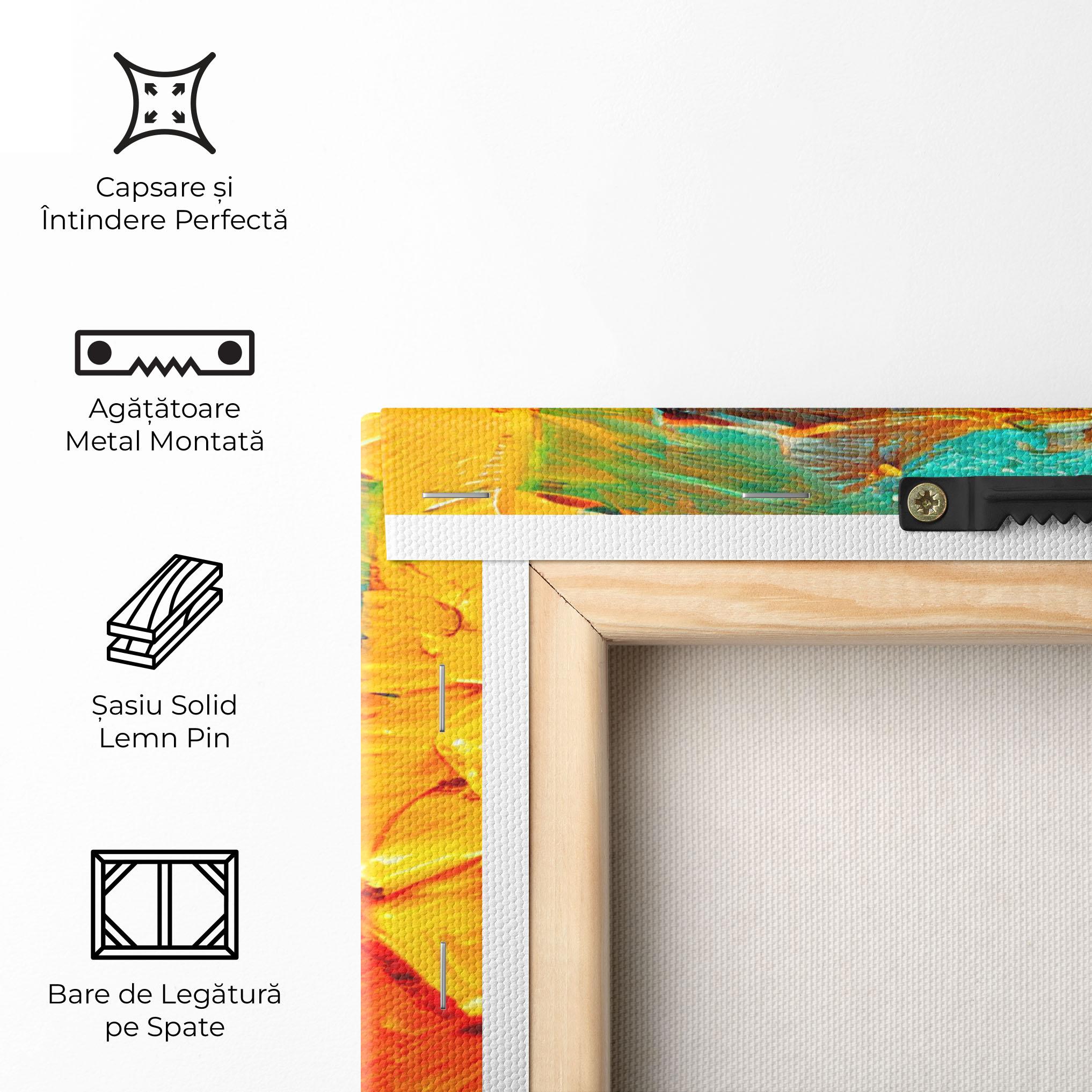 Tablou Canvas Orange Blue Painting mockup 5