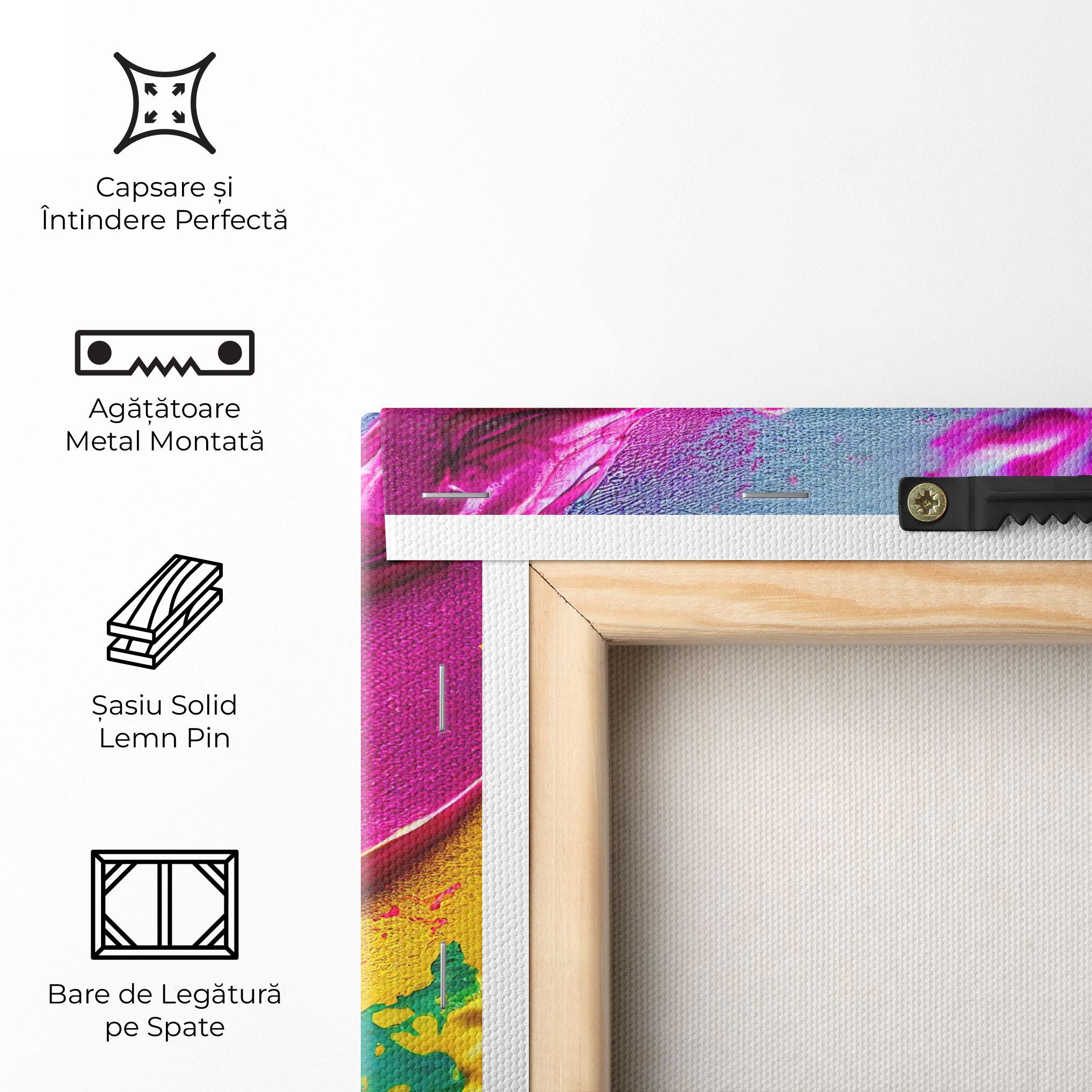 Tablou Canvas Pink Purple Close Up mockup 5