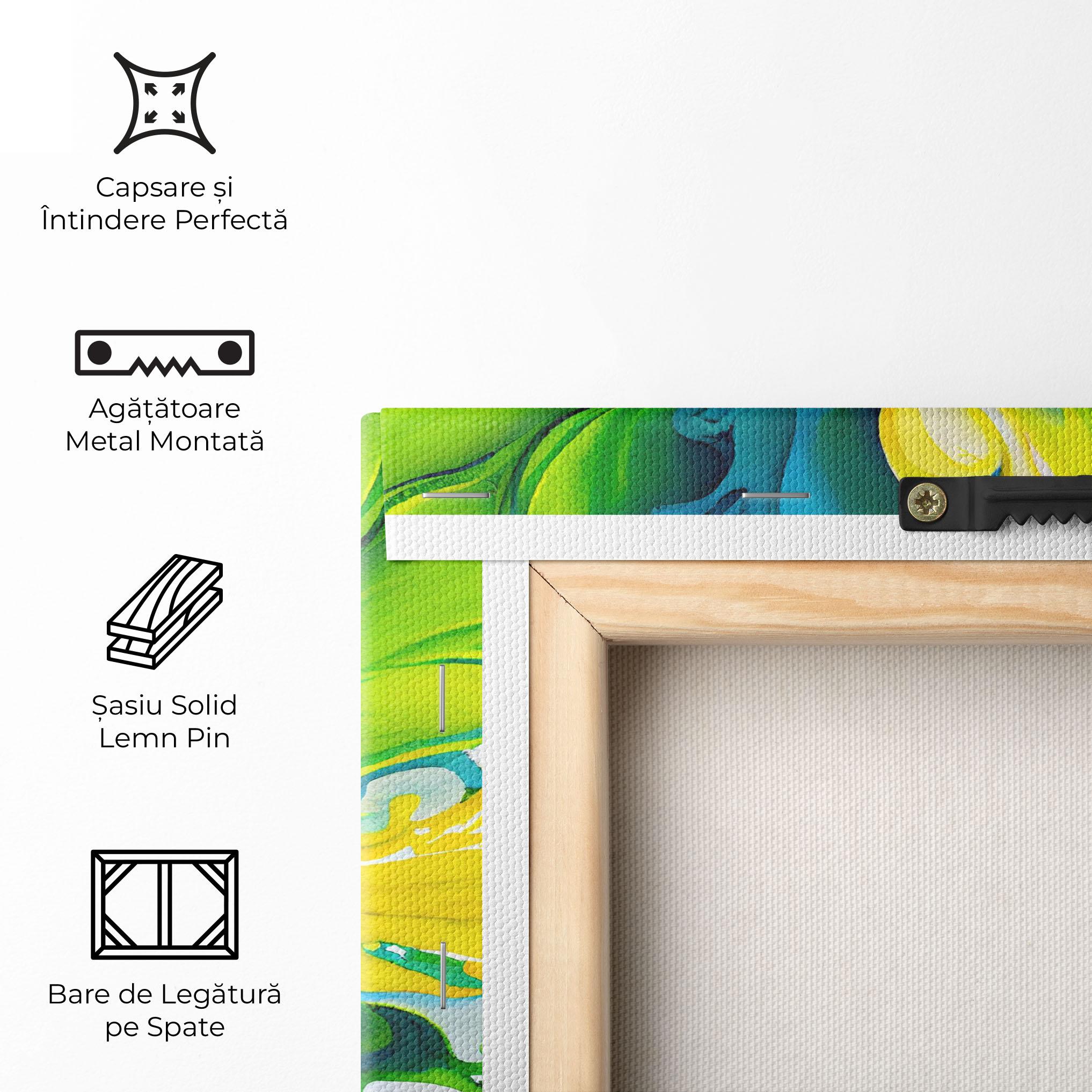 Tablou Canvas Yellow Green Spiral mockup 5