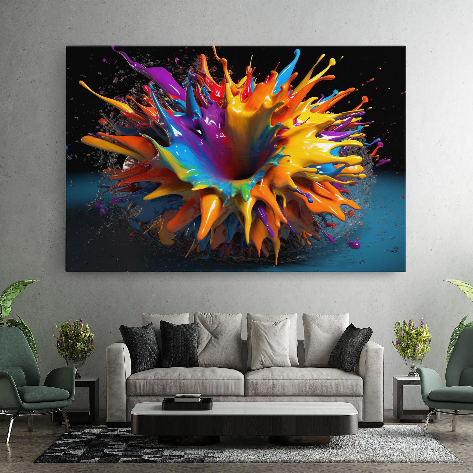 Tablou Canvas 3d Color Splash mockup 7