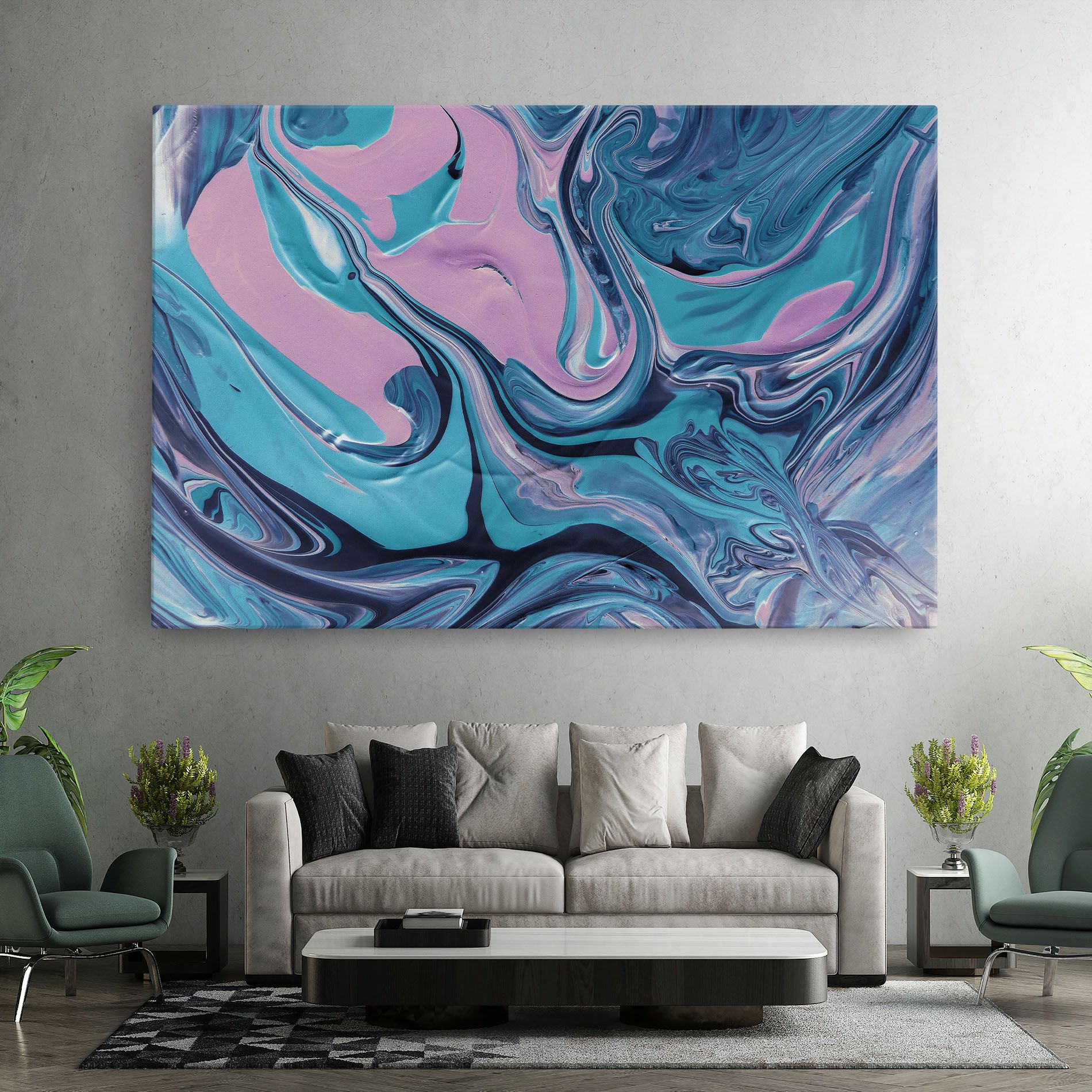 Abstract Blue And Pink mockup 7