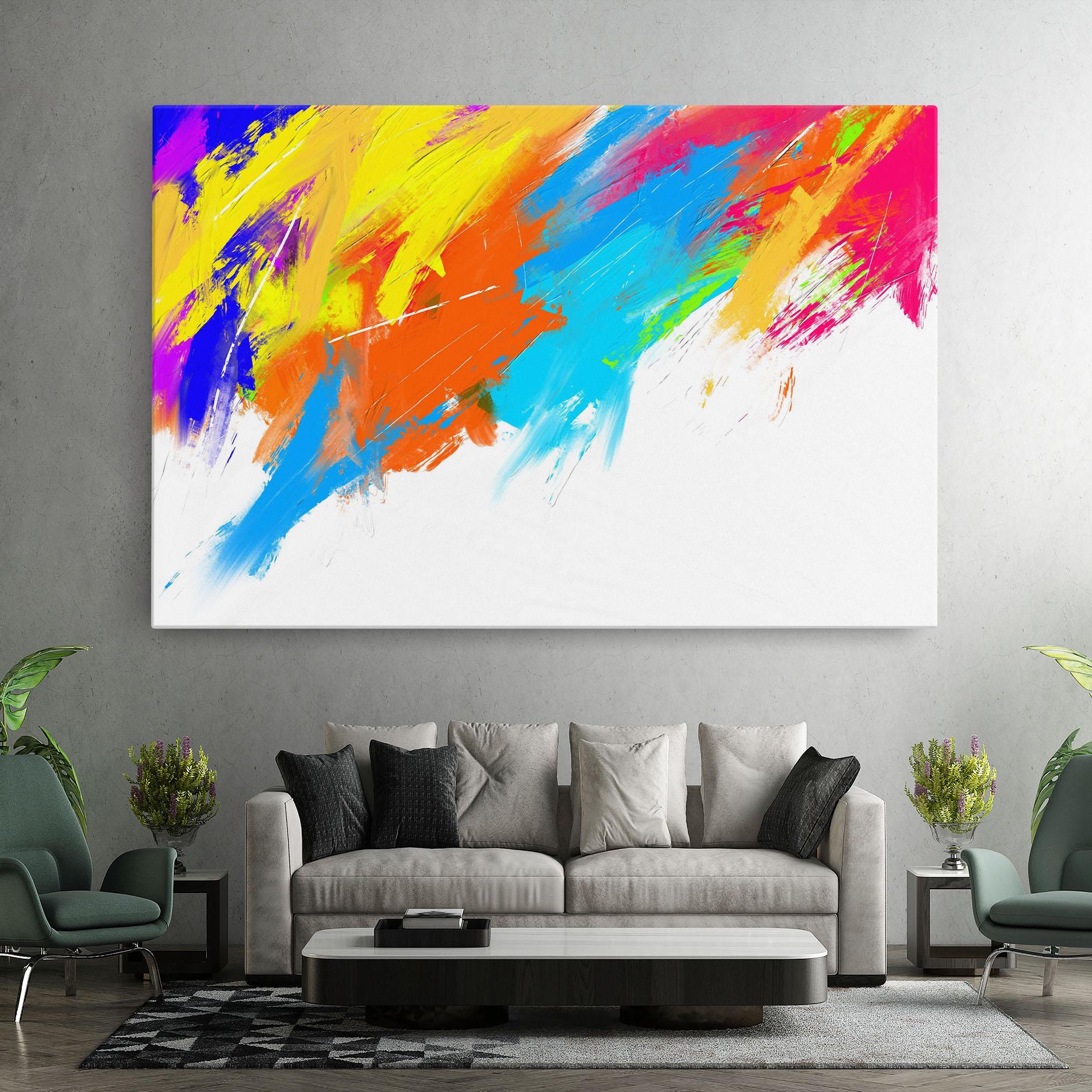 Tablou Canvas Abstract Blue Yellow mockup 7