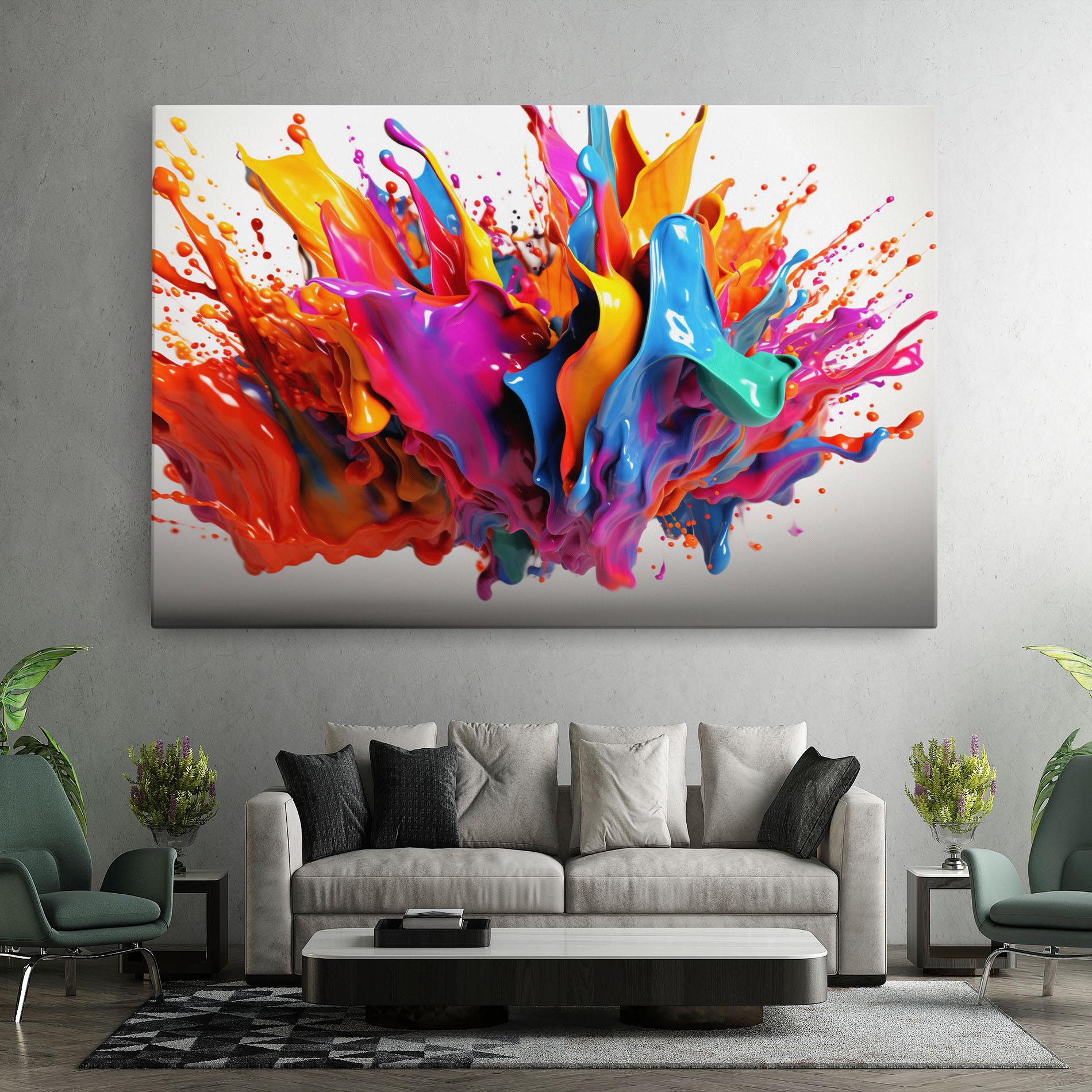 Tablou Canvas Blue Yellow Splash mockup 7