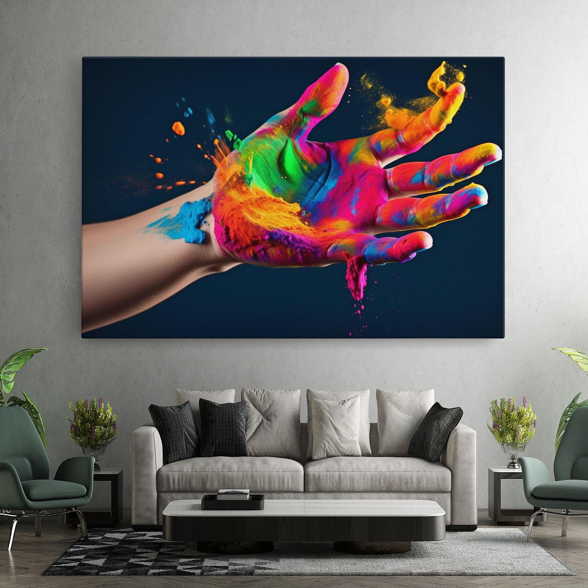 Tablou Canvas Colorful Hand mockup 7