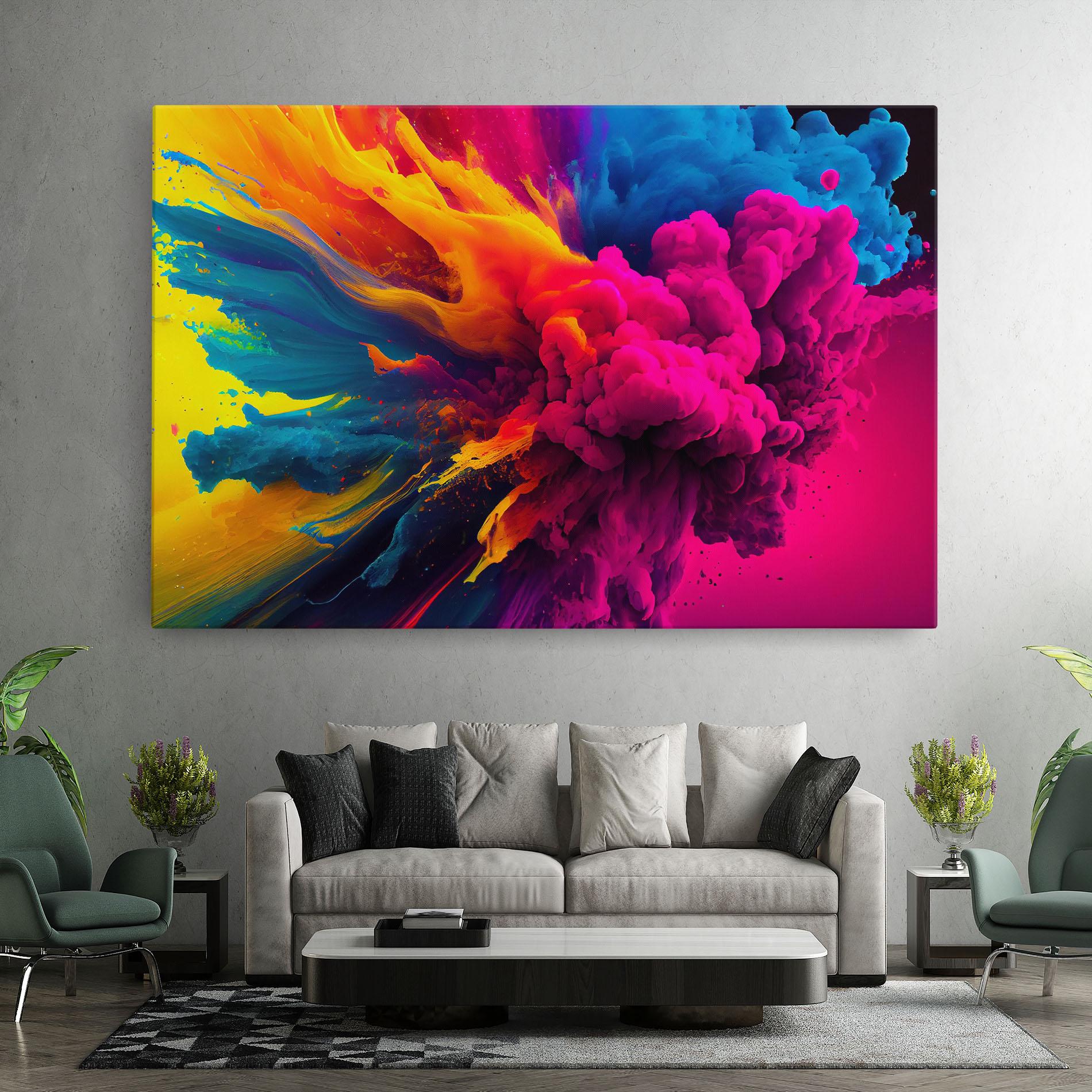 Tablou Canvas Colorful Paint Explosion mockup 7