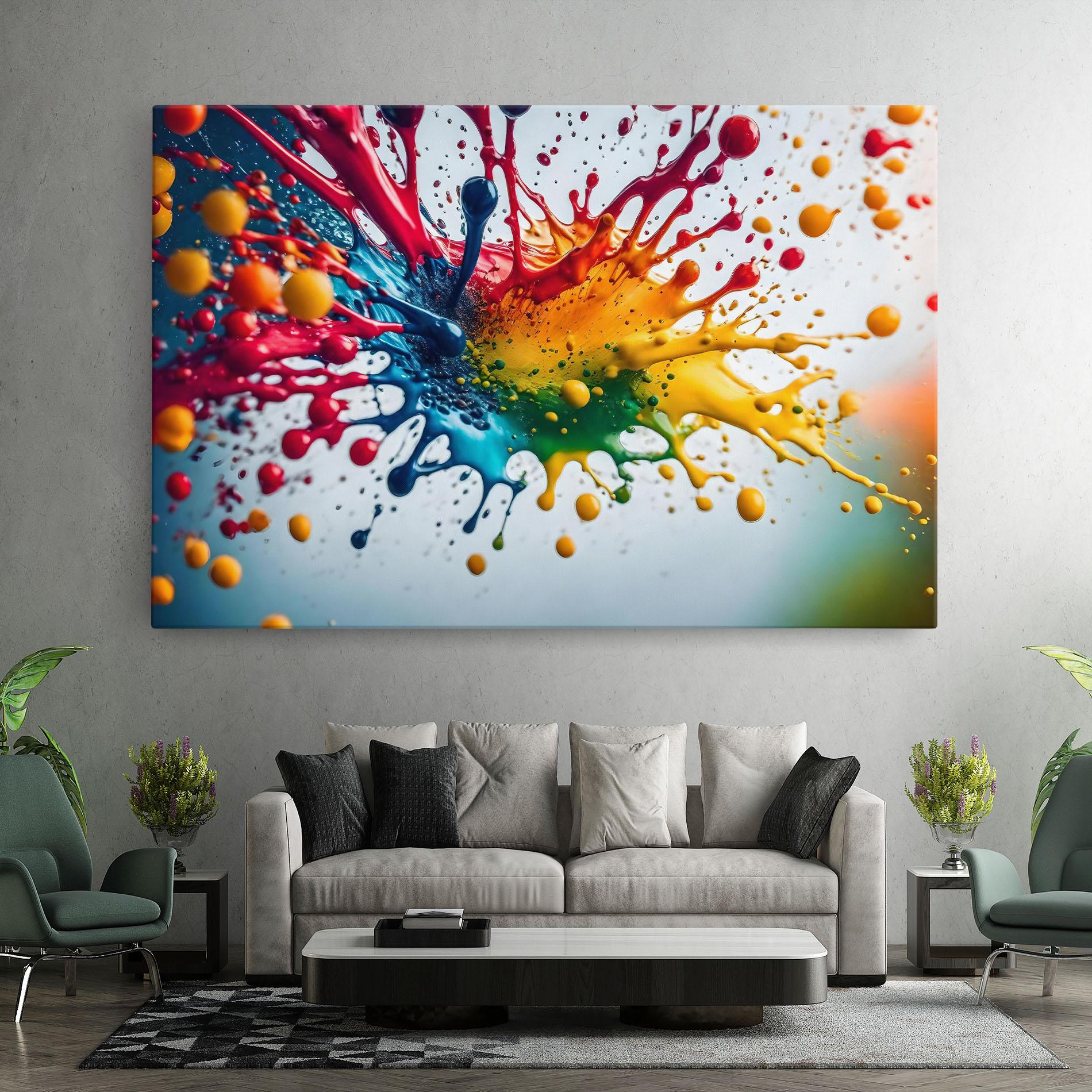 Tablou Canvas Colorful Splash Rainbow mockup 7