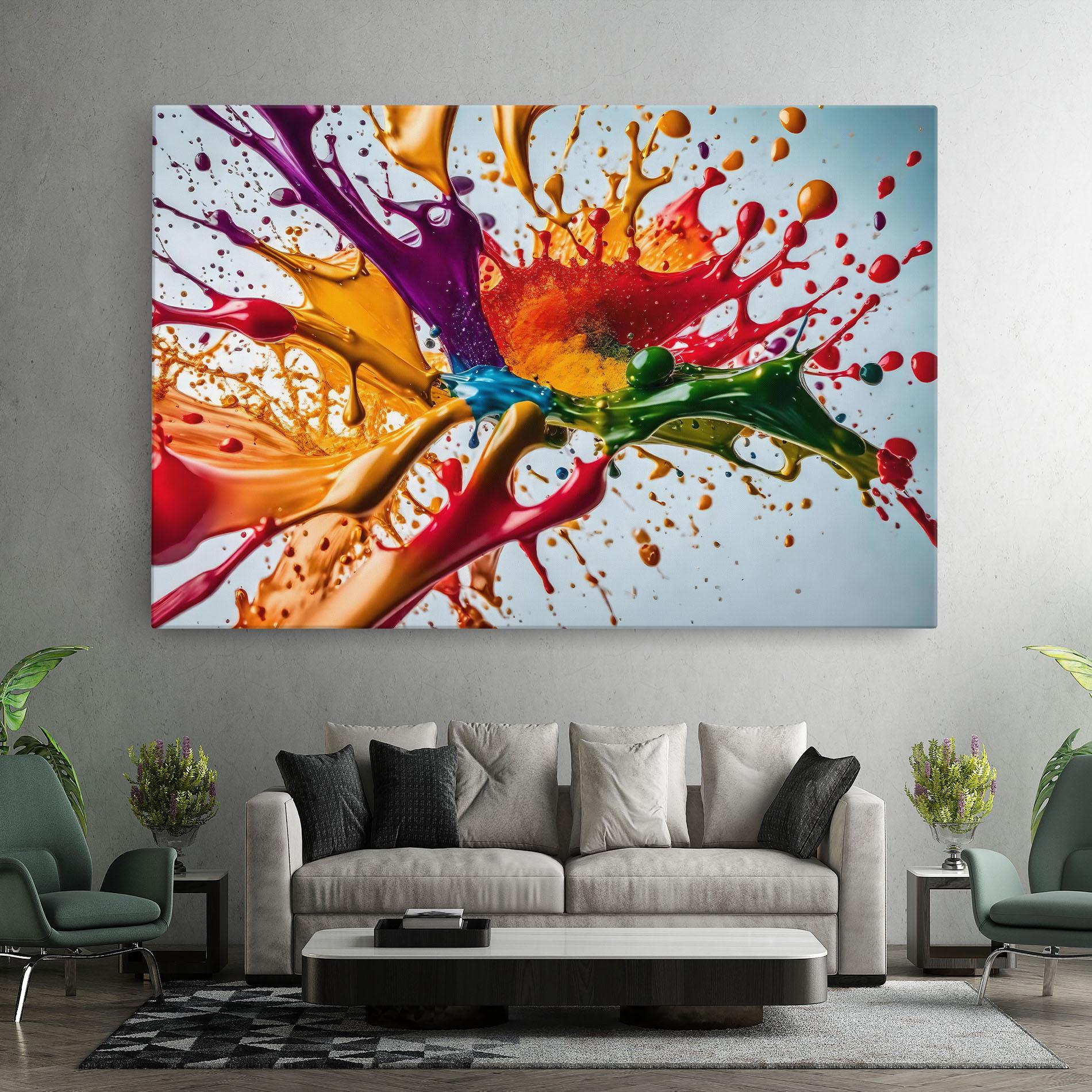Tablou Canvas Colorful Yellow Rainbow mockup 7