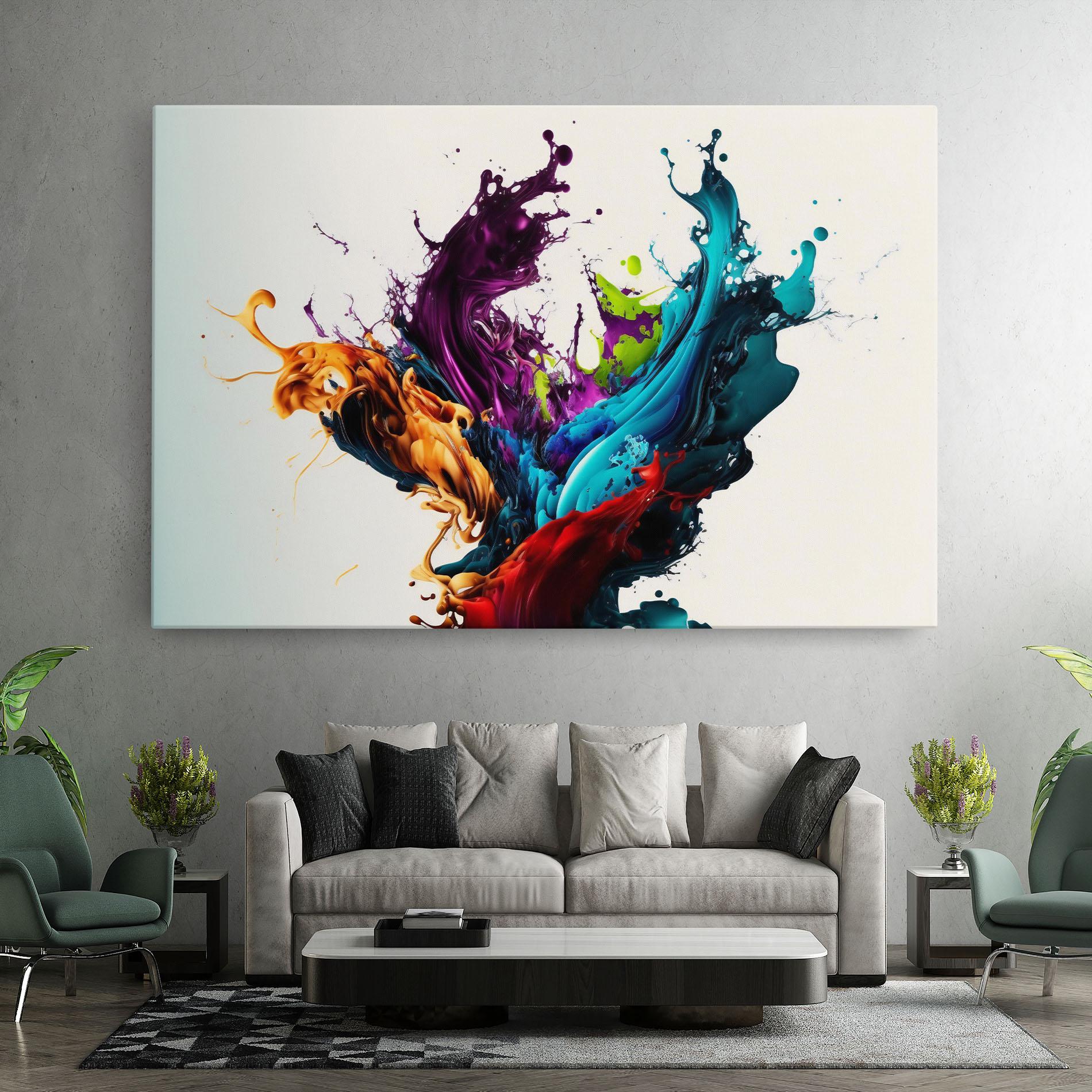 Tablou Canvas Dark Purple Splash mockup 7