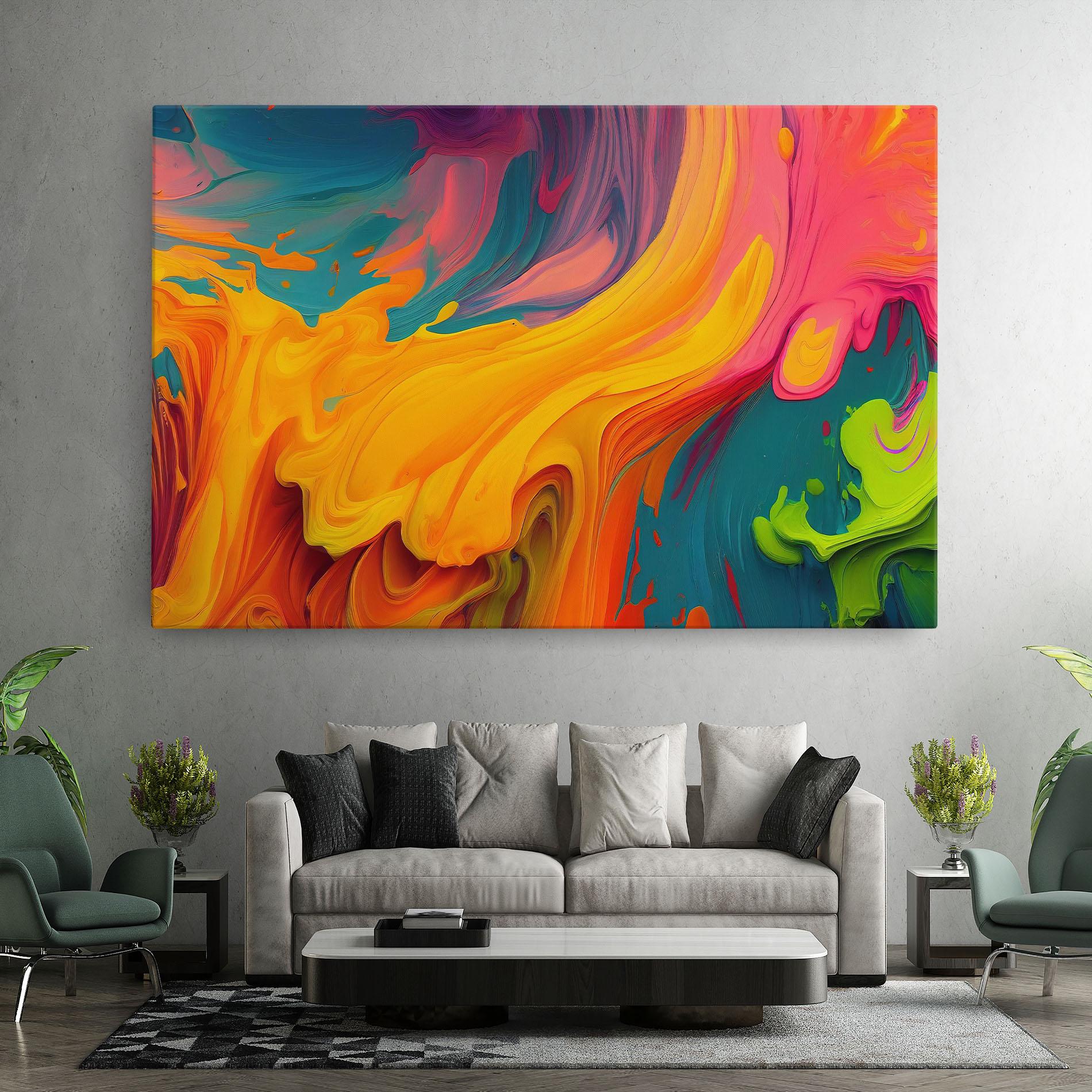 Tablou Canvas Dried Mixed Paint mockup 7