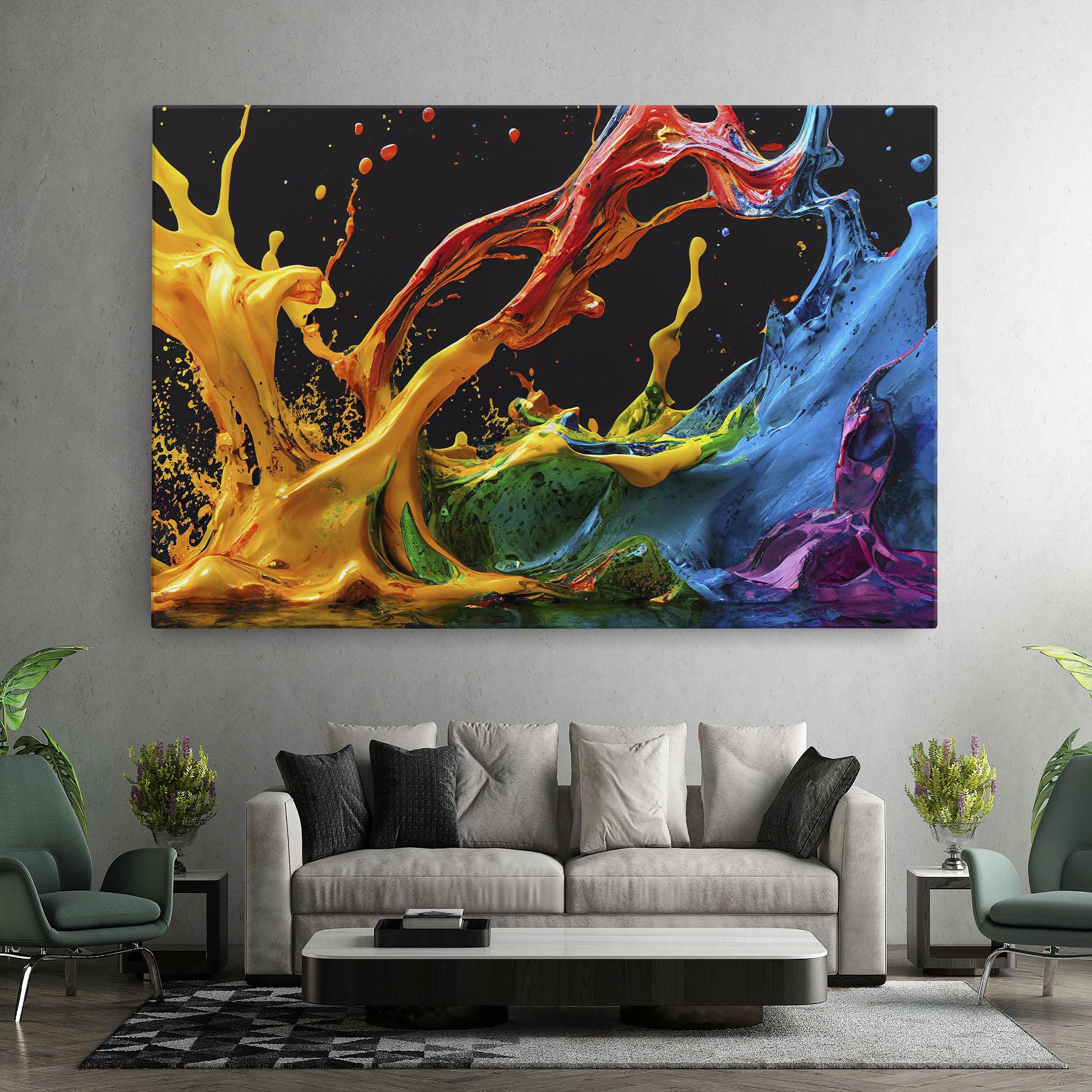 Tablou Canvas Floating Yellow Splay mockup 7