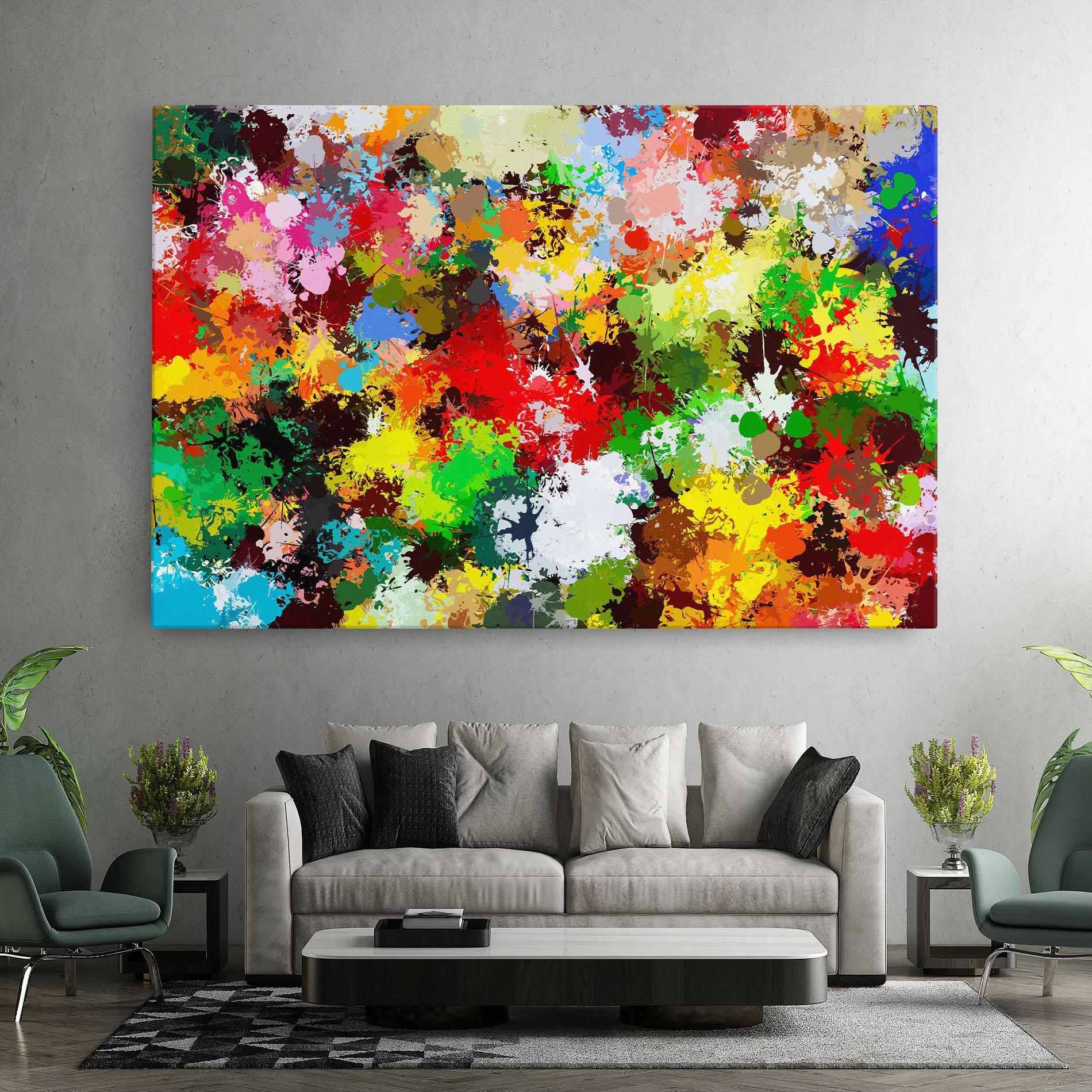 Tablou Canvas Flowers Shaped Stains mockup 7