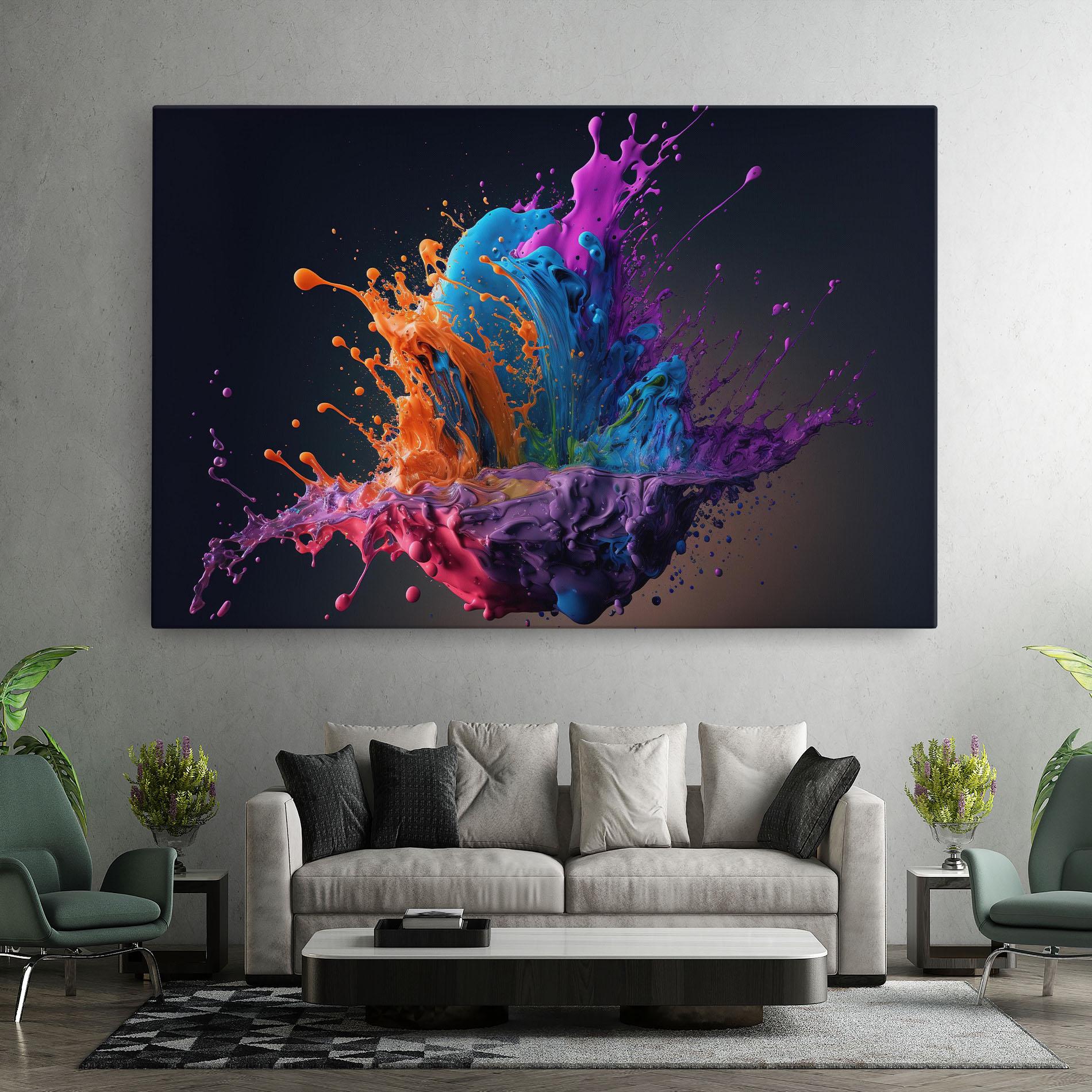 Tablou Canvas Orange Paint Splash mockup 7