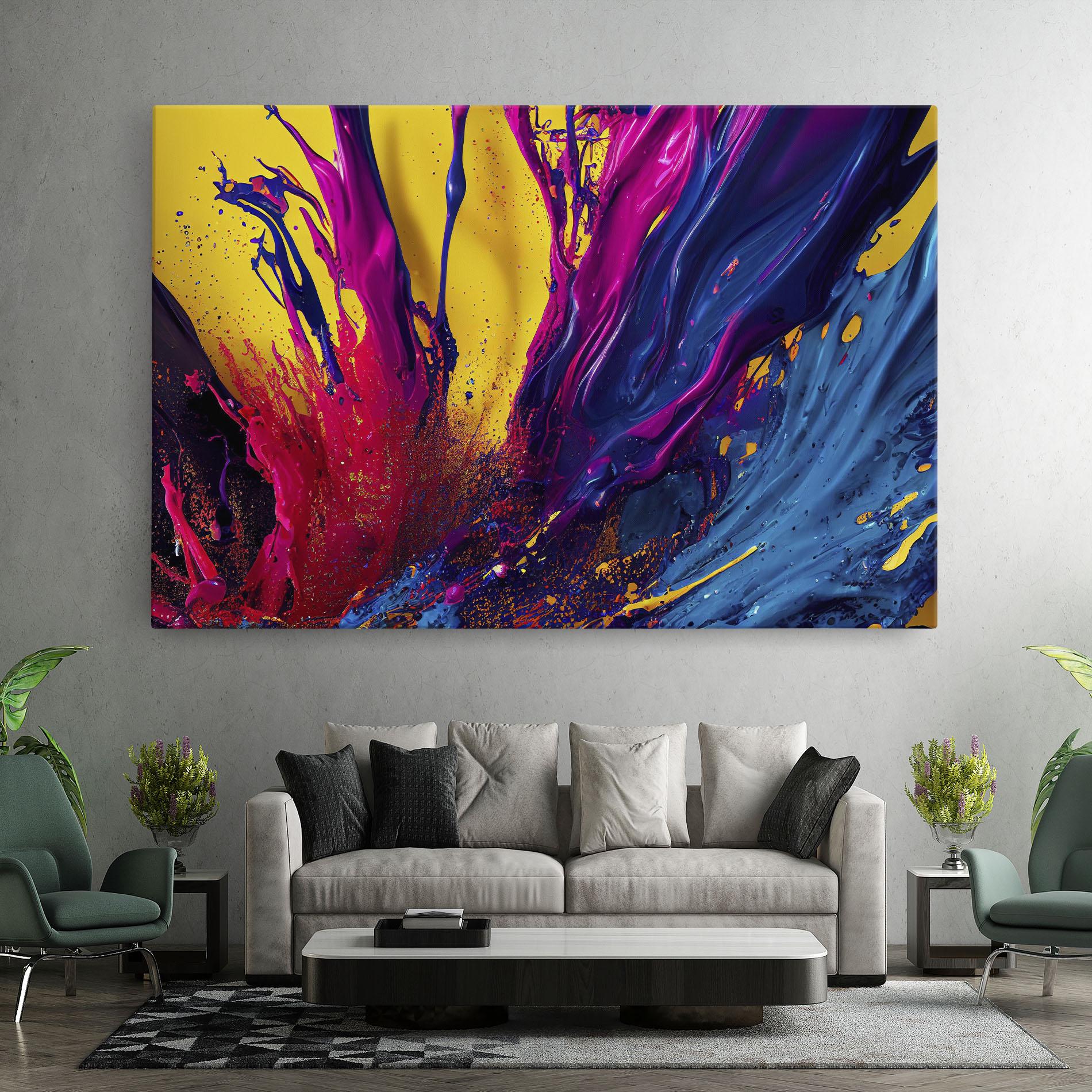 Tablou Canvas Purple And Blue Splash mockup 7