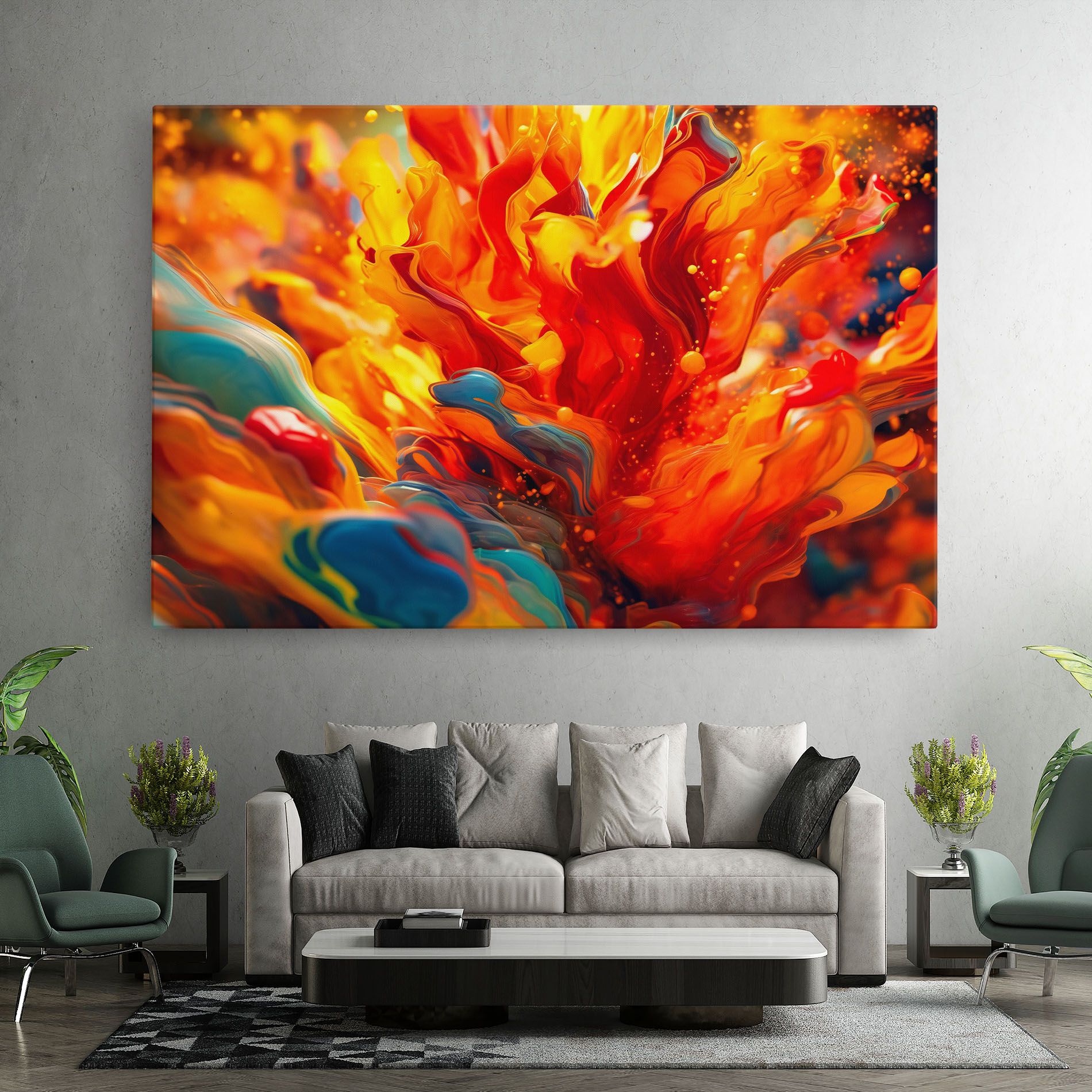 Red Color Flames mockup 7