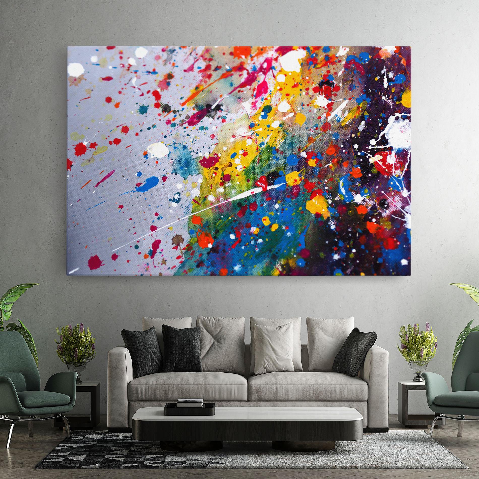 Tablou Canvas Watercolor Drops mockup 7