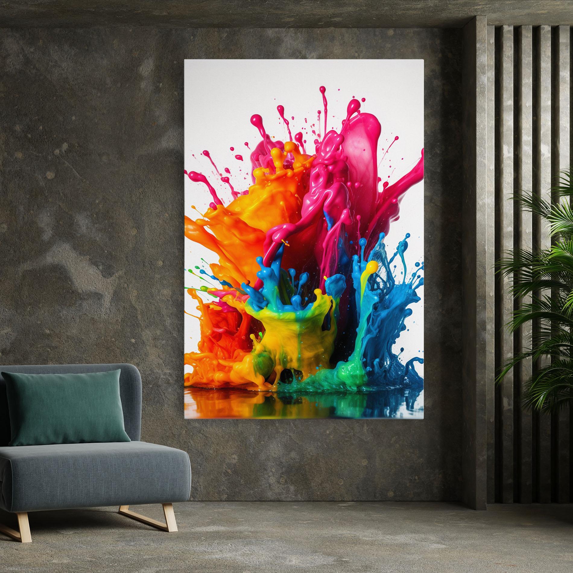 Tablou Canvas Colorful Explosion Paint mockup 7