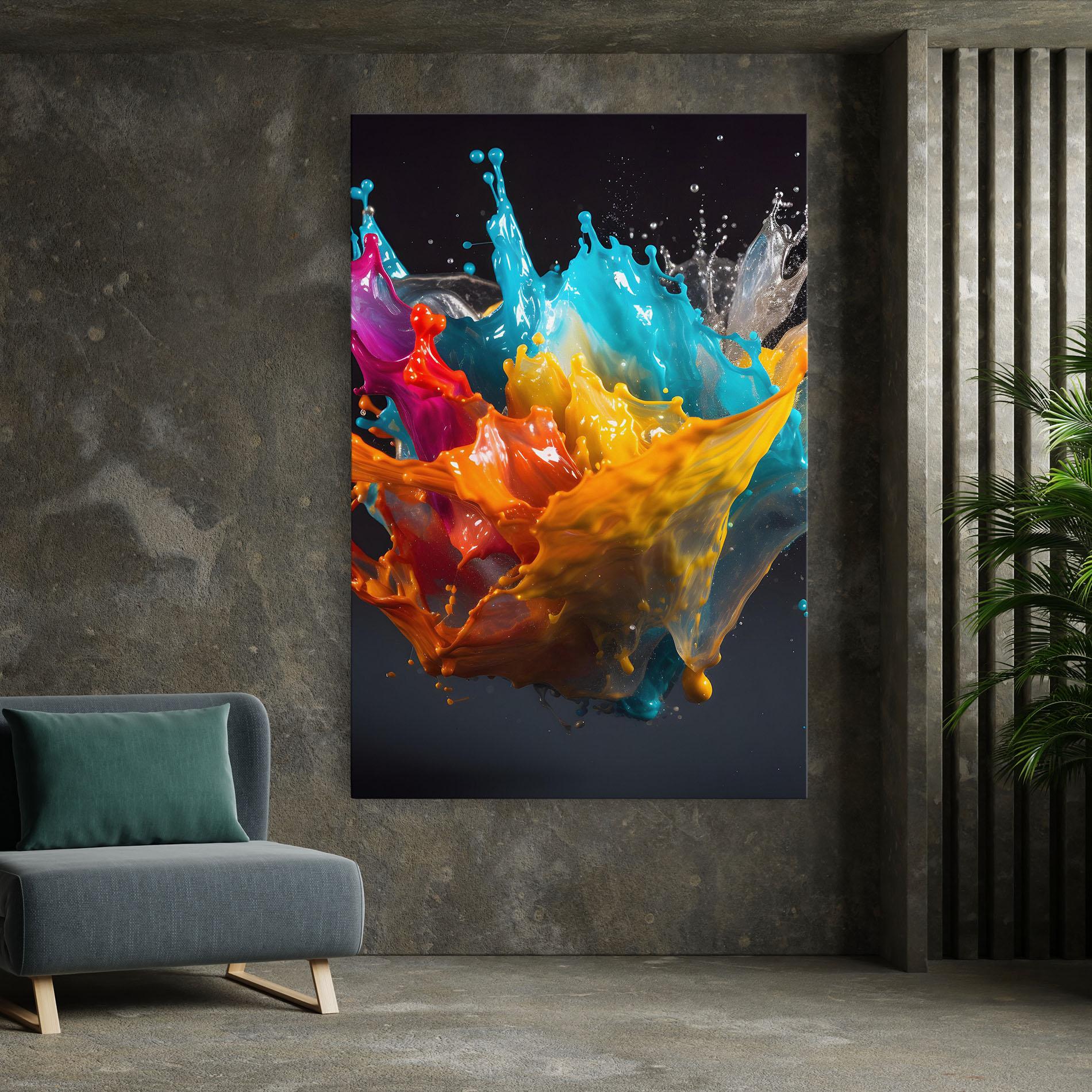 Tablou Canvas Colorful Splash Floating mockup 7