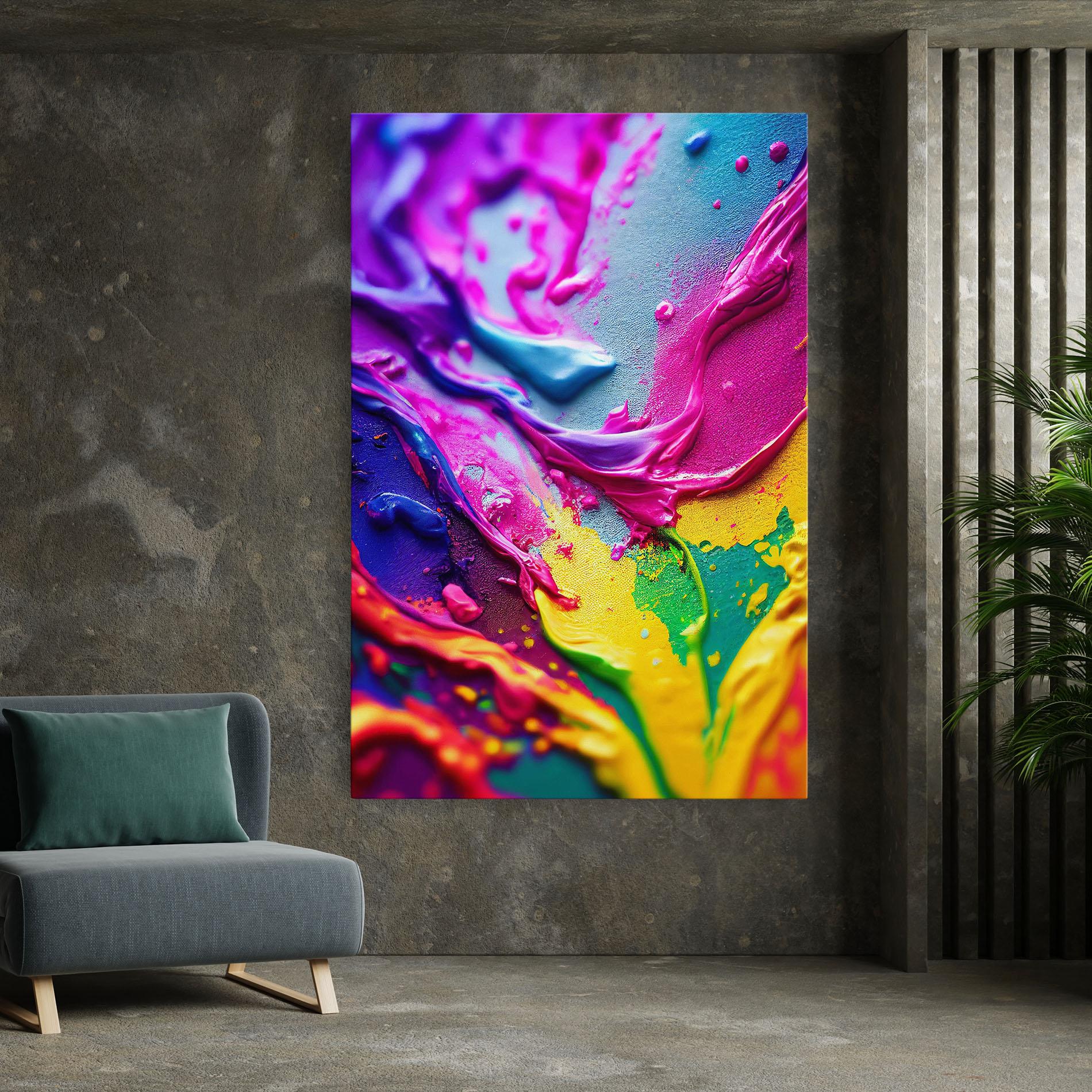 Tablou Canvas Pink Purple Close Up mockup 7