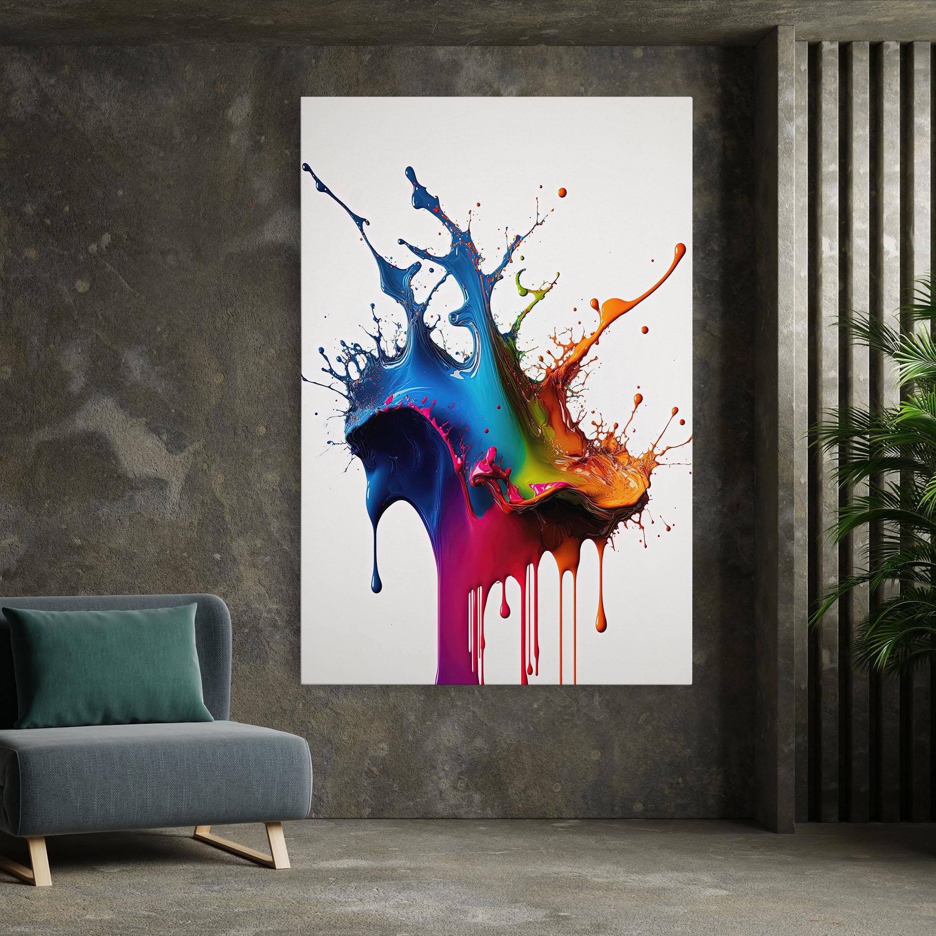 Tablou Canvas Yellow Blue Floating mockup 7