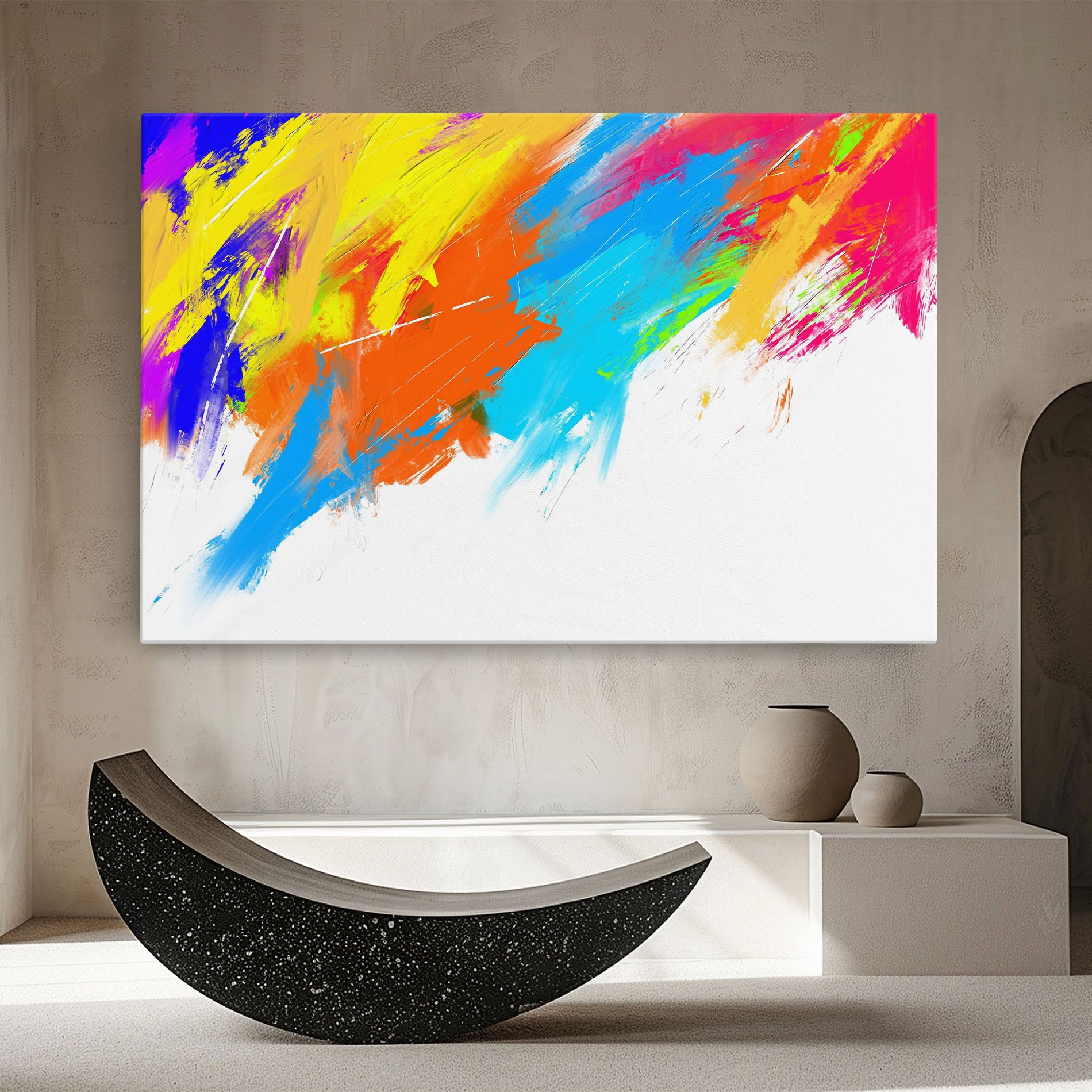 Abstract Blue Yellow mockup 8