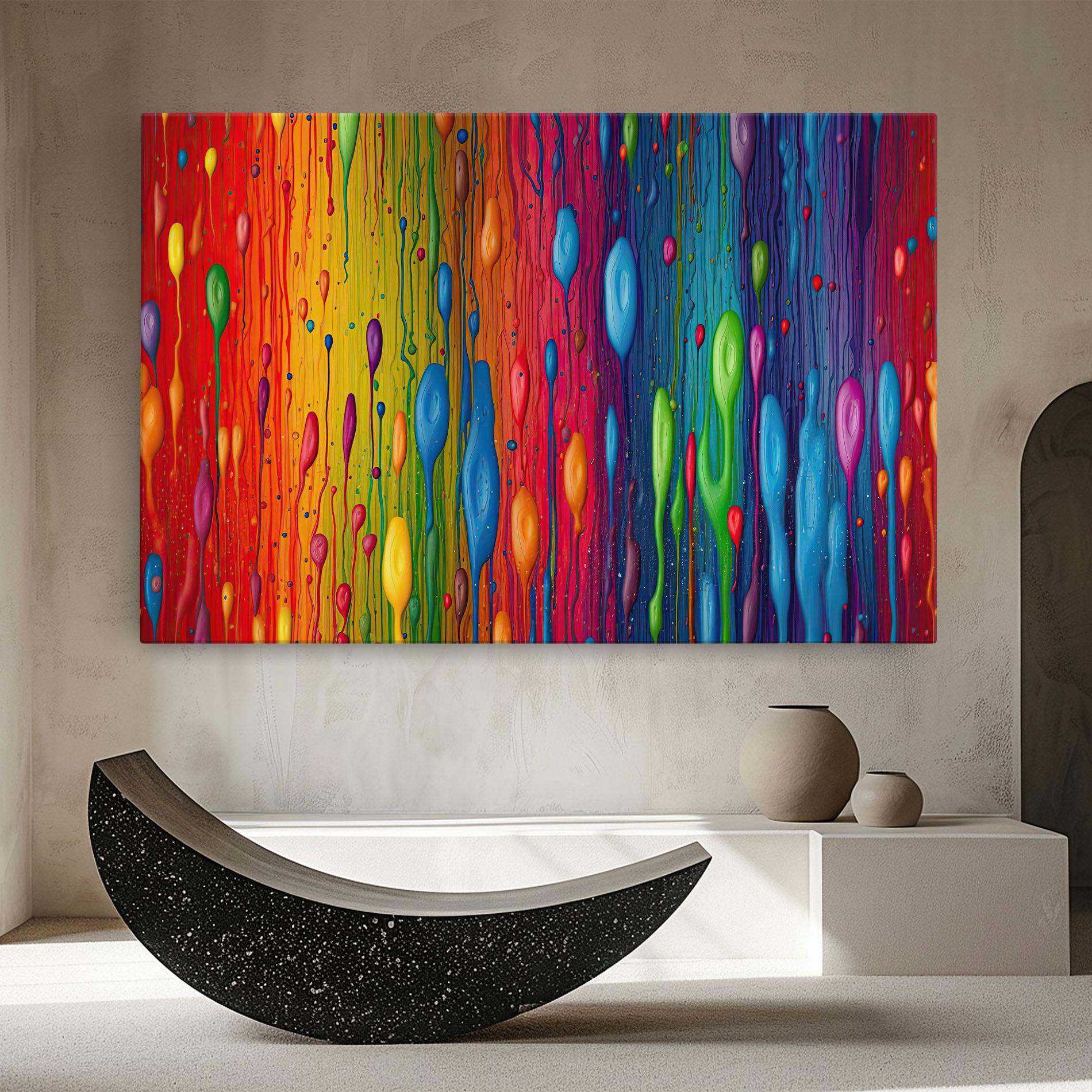 Tablou Canvas Abstract Rainbow Pattern mockup 8