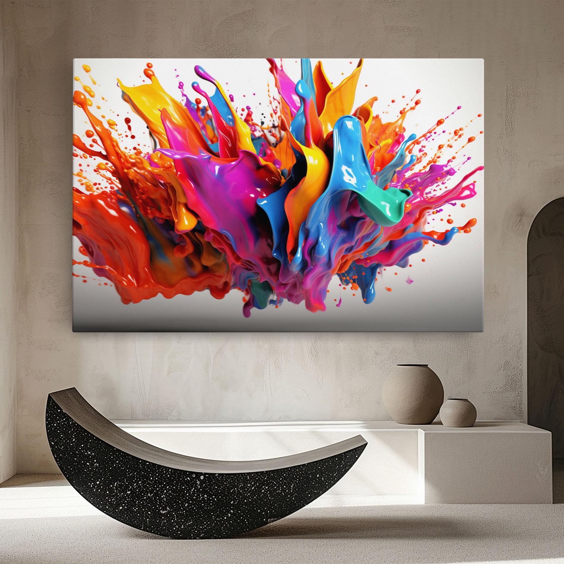 Tablou Canvas Blue Yellow Splash mockup 8