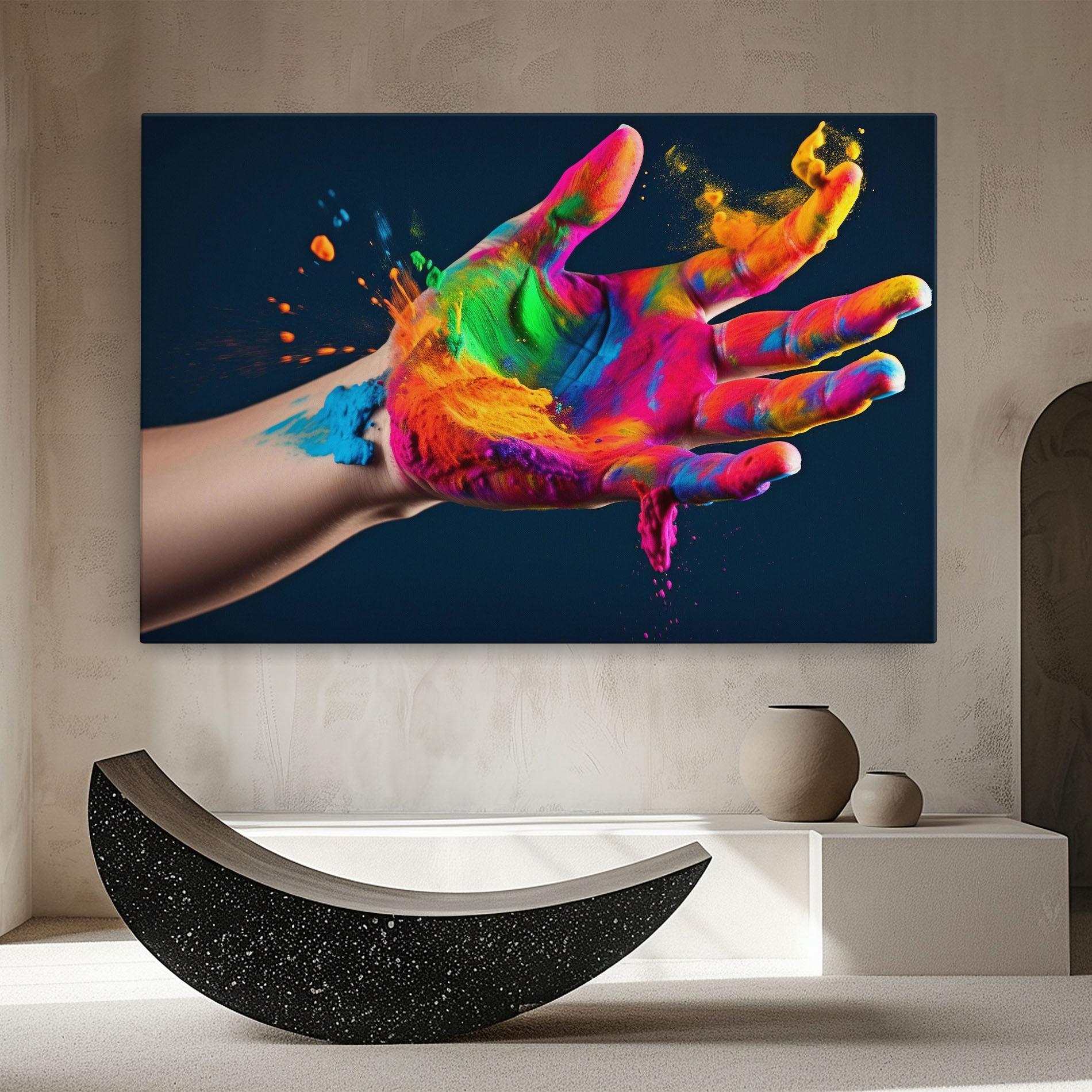 Tablou Canvas Colorful Hand mockup 8