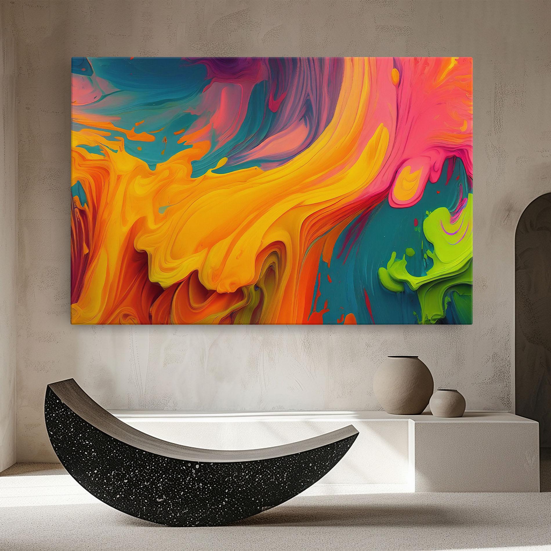 Tablou Canvas Dried Mixed Paint mockup 8