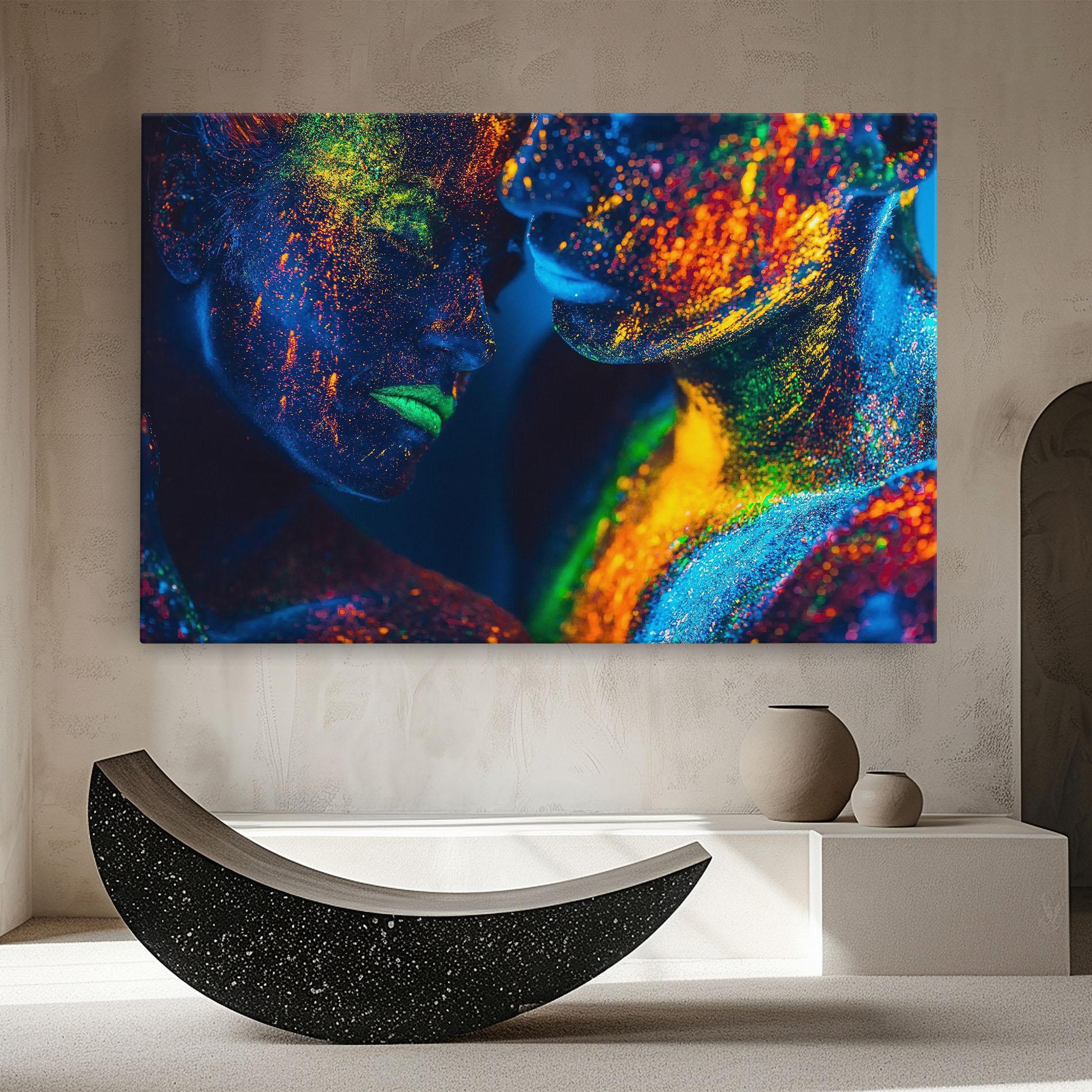 Tablou Canvas Fluorescent Green Lips mockup 8