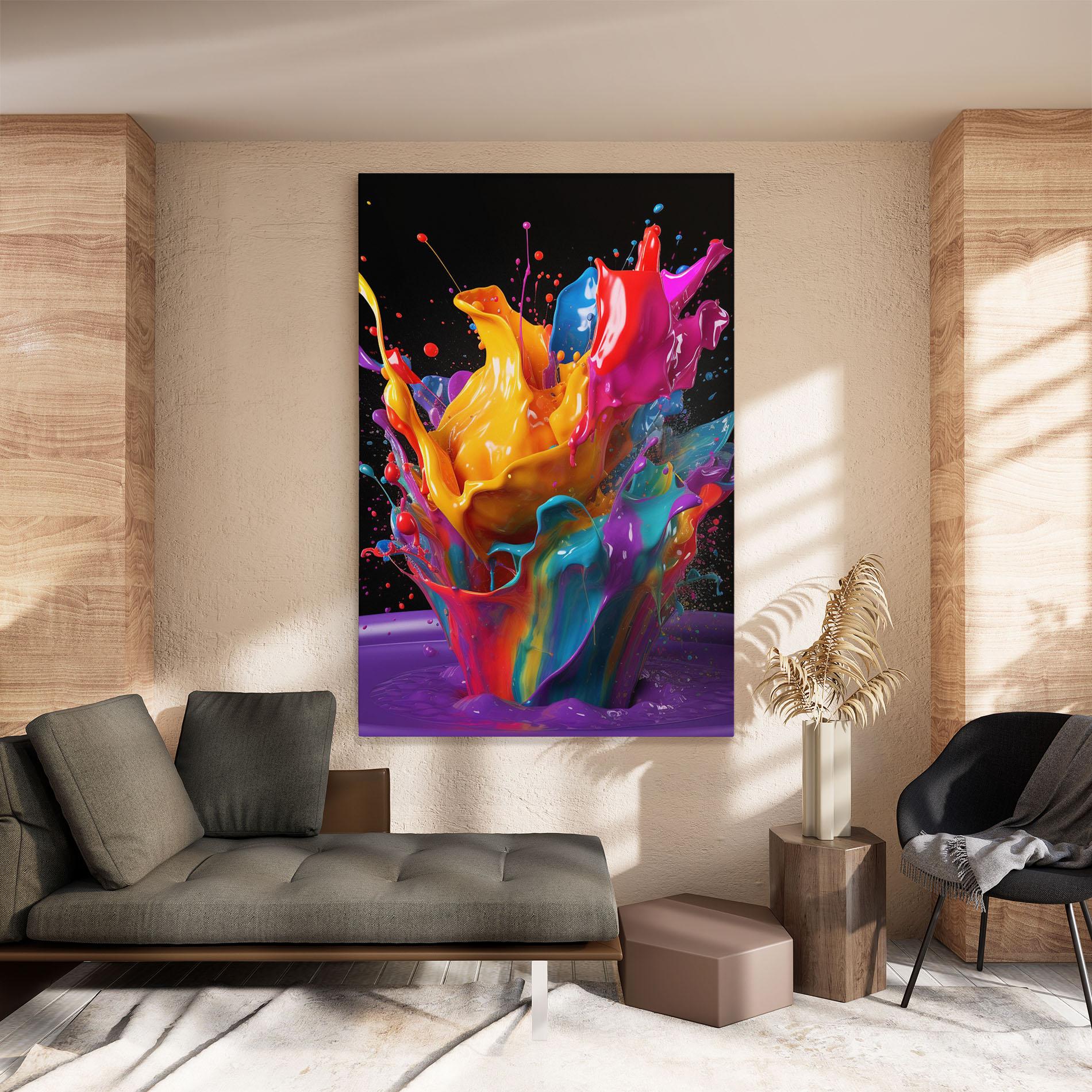 Tablou Canvas Brightly Color Splashing mockup 8