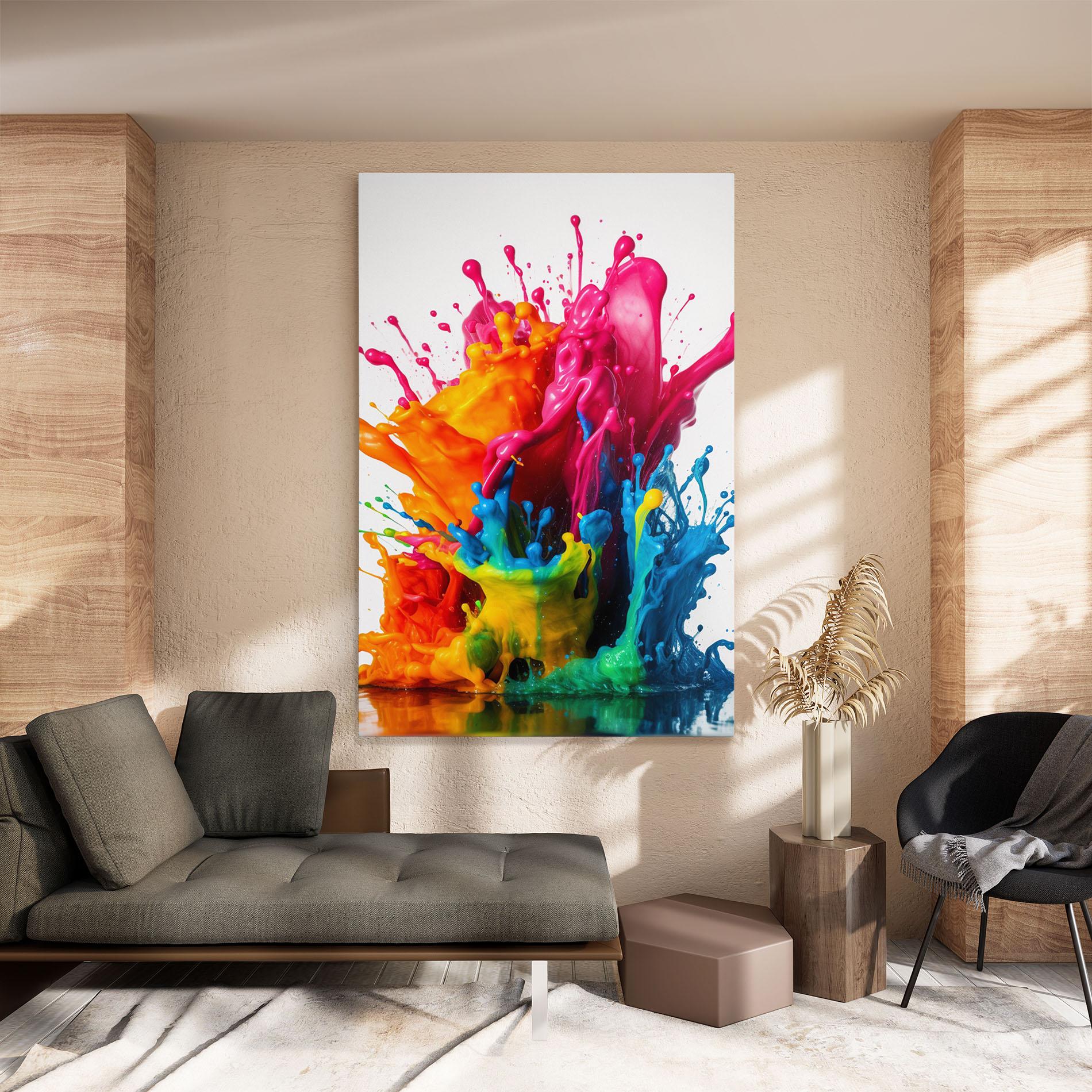Tablou Canvas Colorful Explosion Paint mockup 8