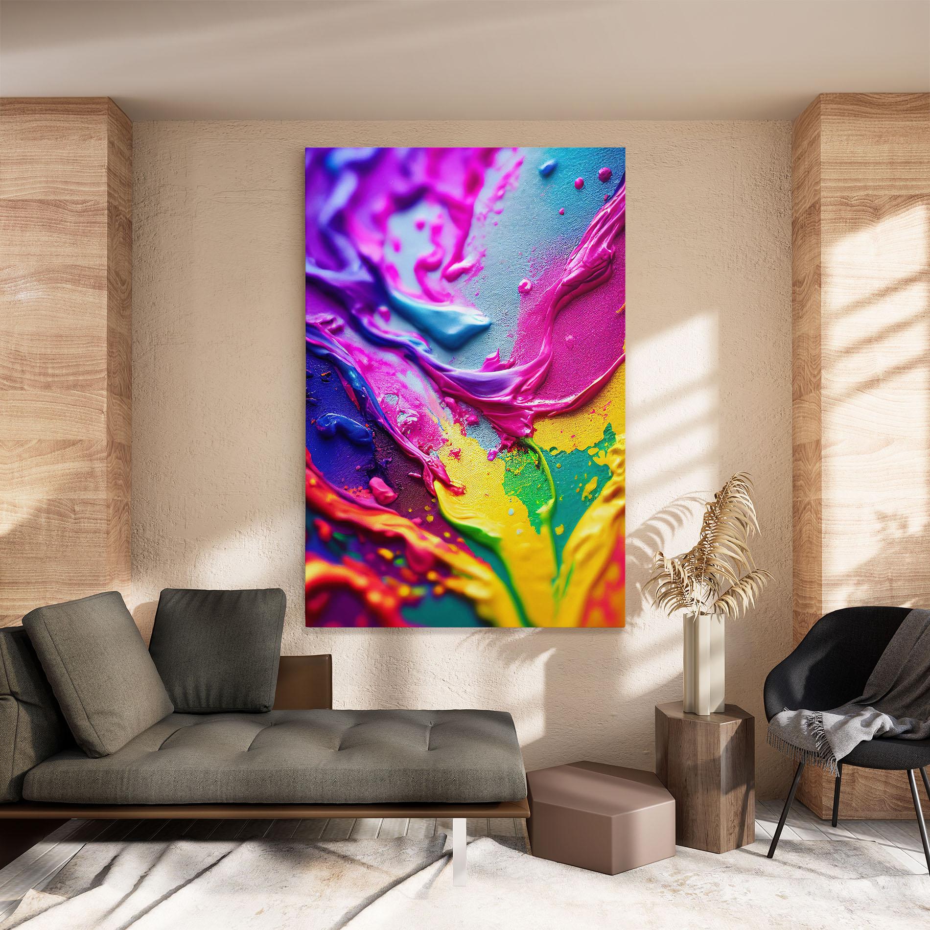 Tablou Canvas Pink Purple Close Up mockup 8