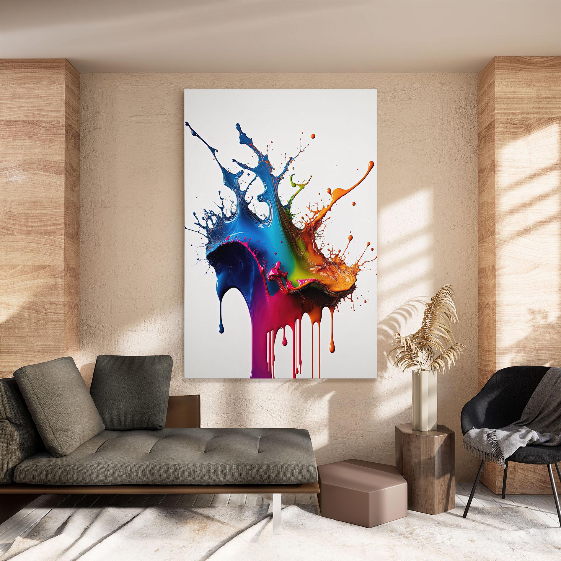 Tablou Canvas Yellow Blue Floating mockup 8