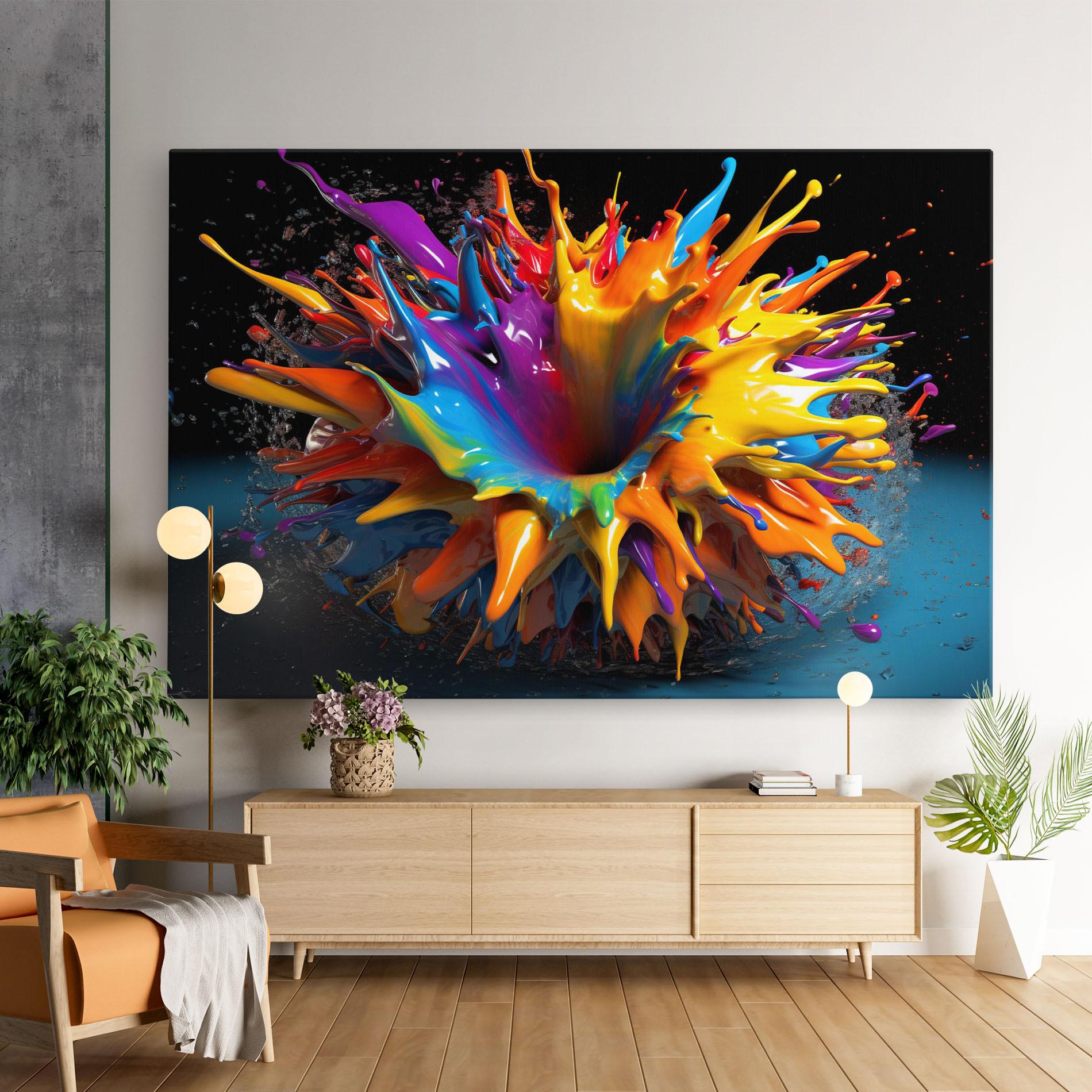 Tablou Canvas 3d Color Splash mockup 9