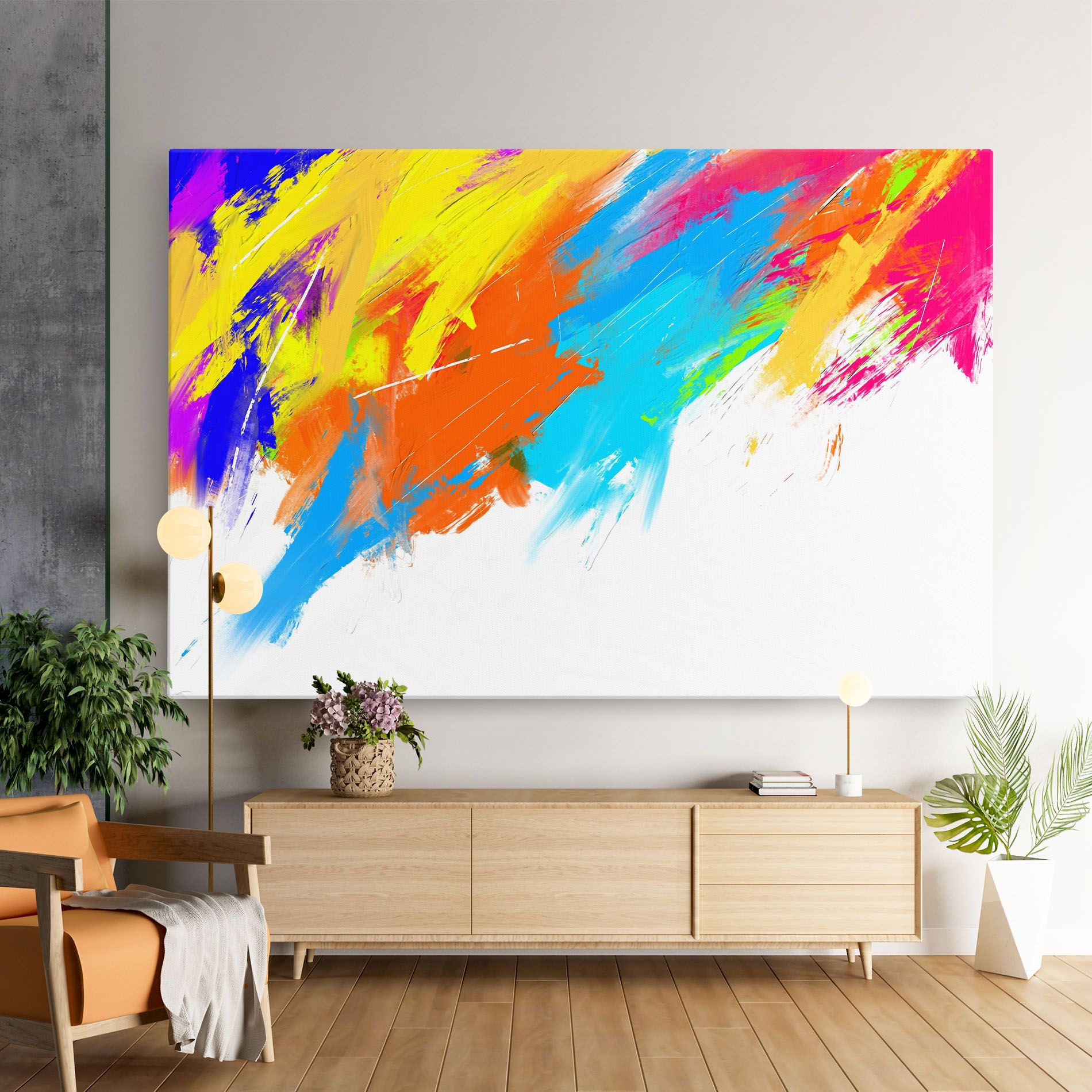 Abstract Blue Yellow mockup 9