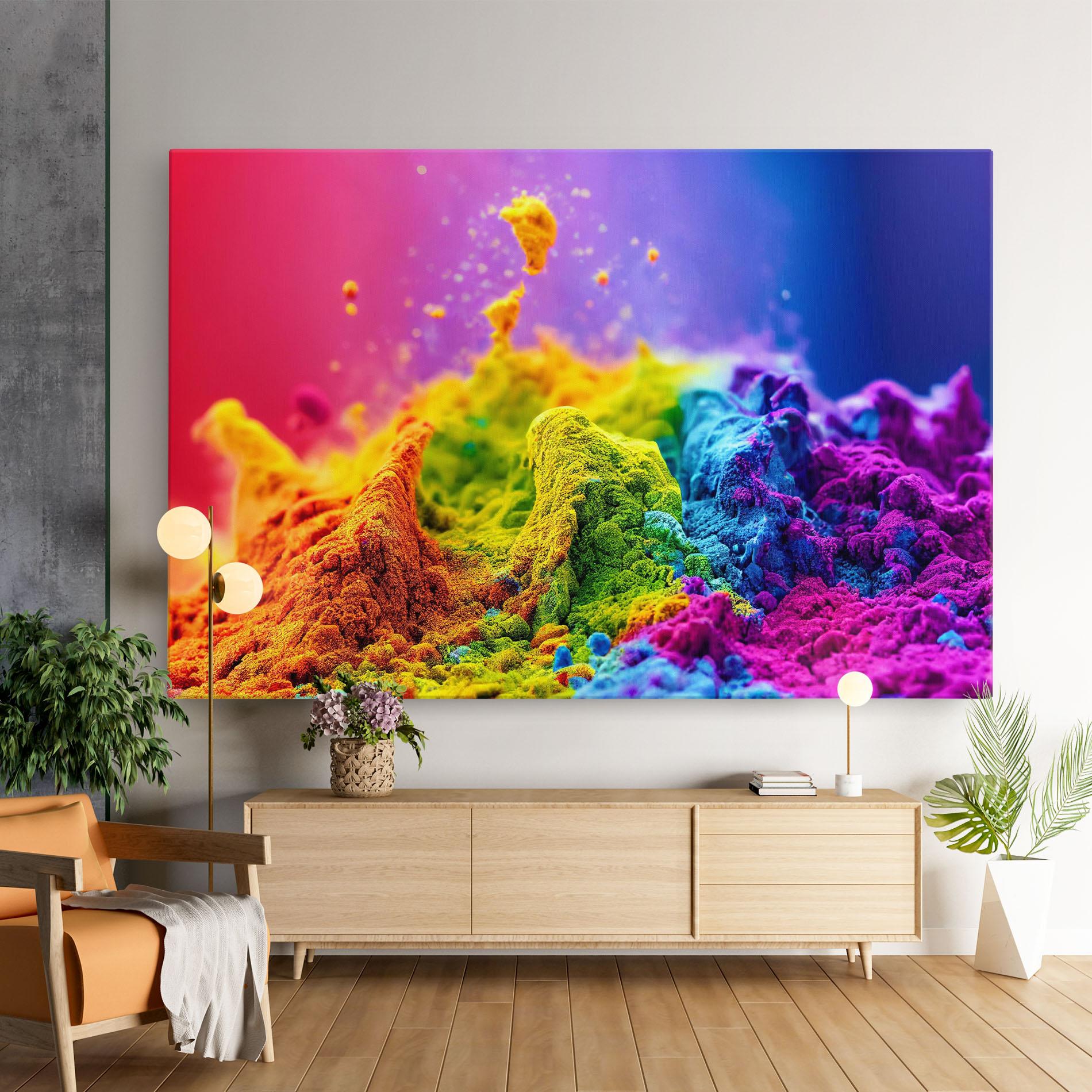 Tablou Canvas Color Powder Explosion mockup 9