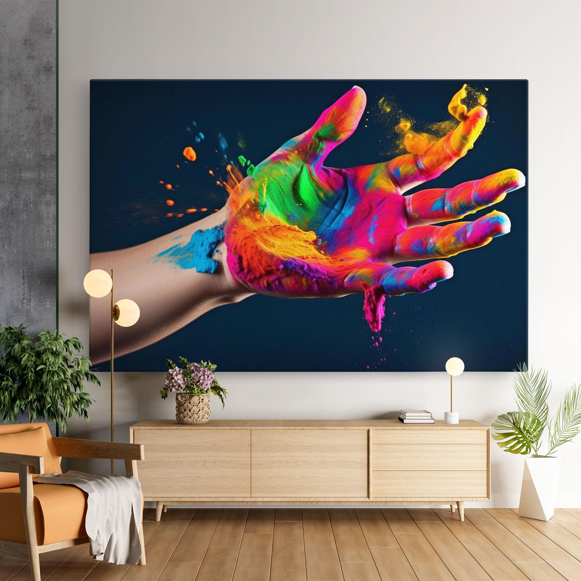 Tablou Canvas Colorful Hand mockup 9