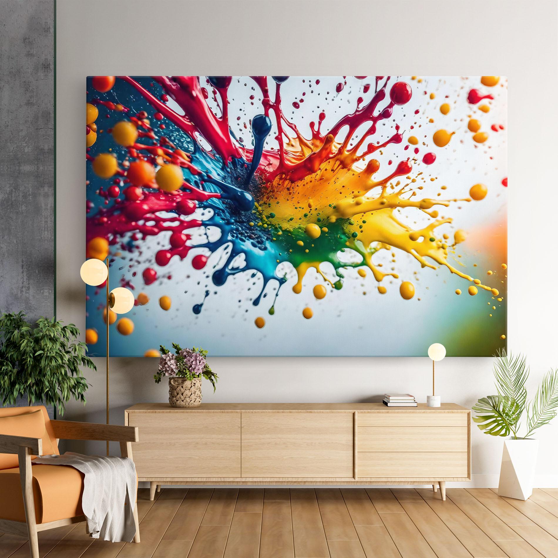 Tablou Canvas Colorful Splash Rainbow mockup 9