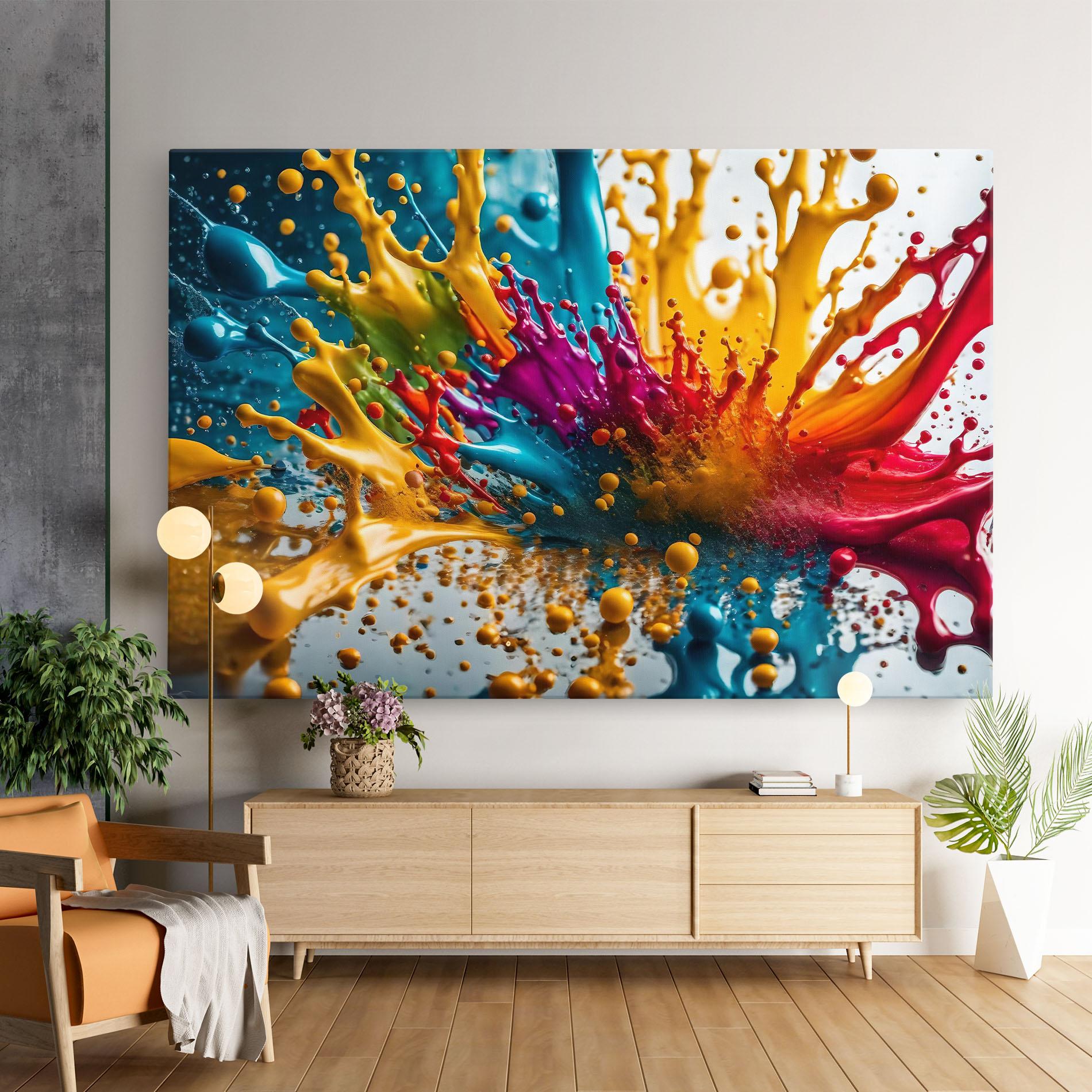 Tablou Canvas Colorful Water Splash mockup 9