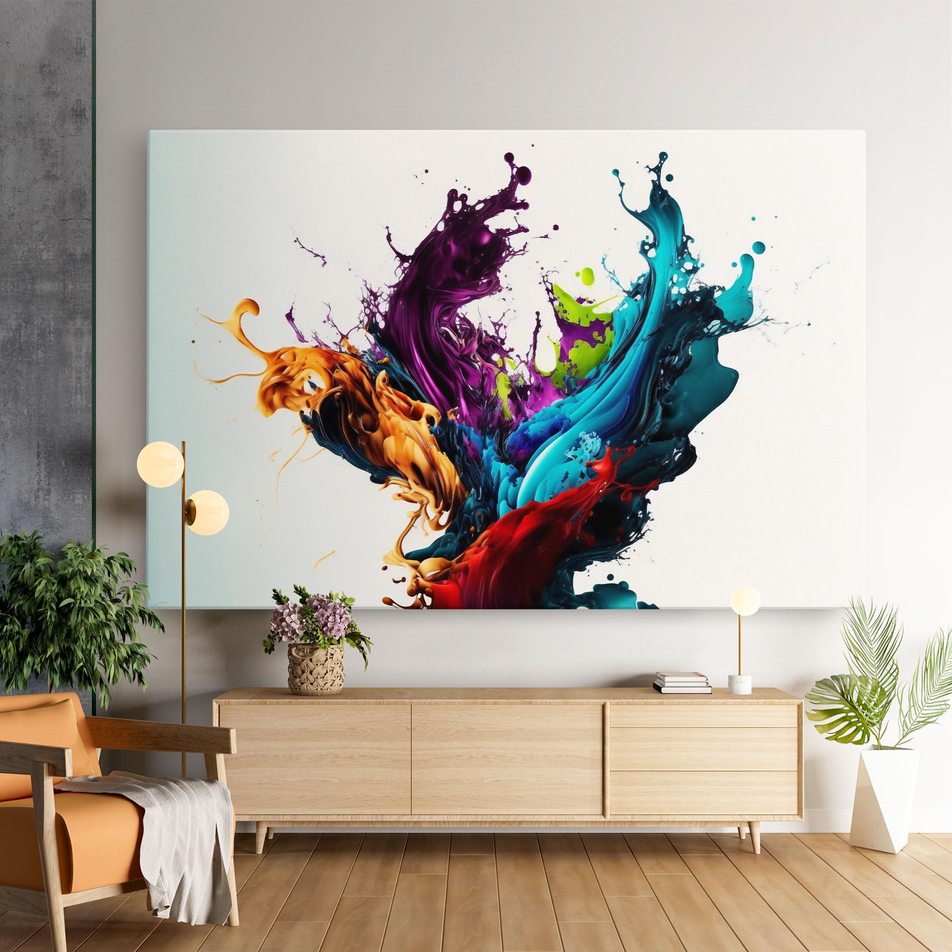 Tablou Canvas Dark Purple Splash mockup 9