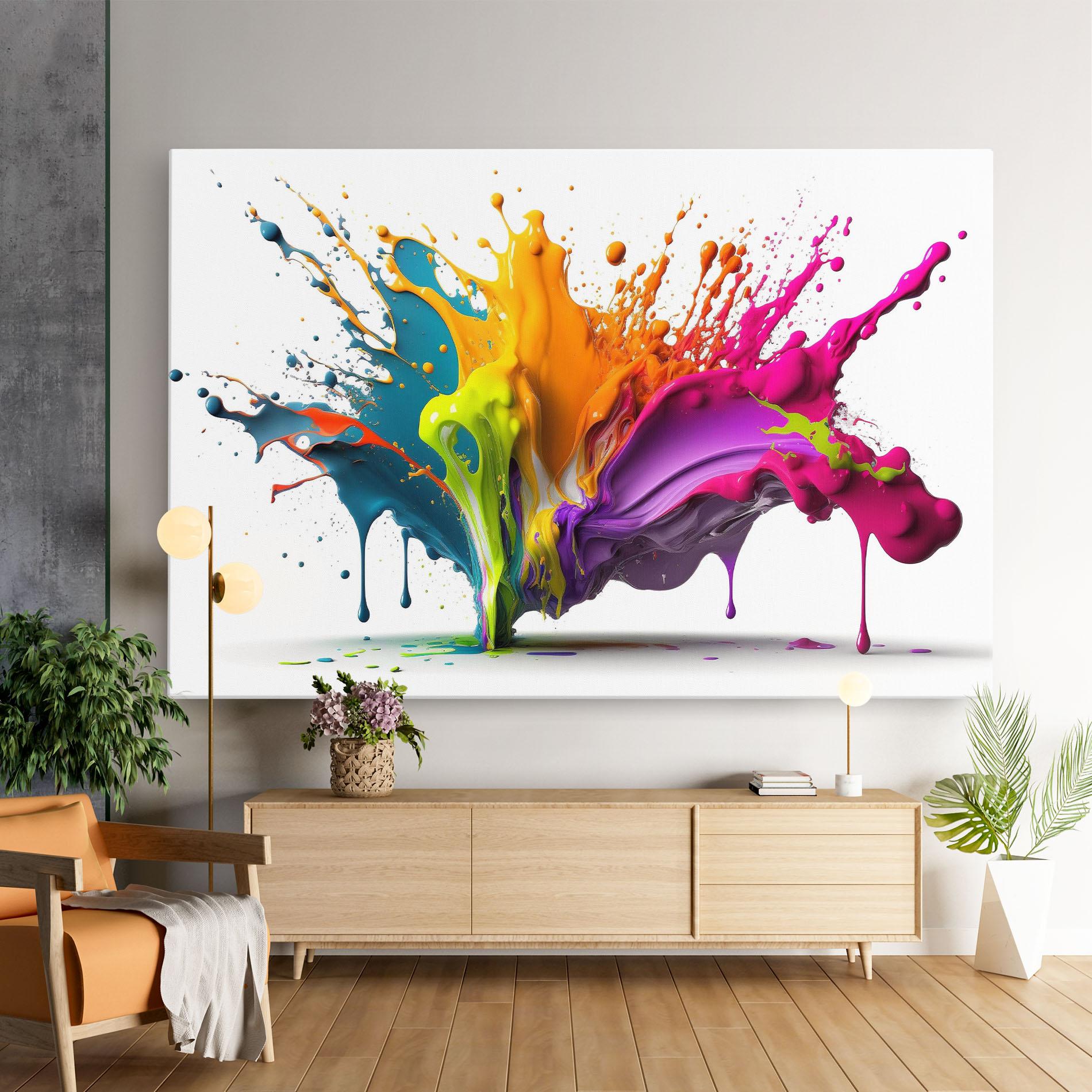 Tablou Canvas Exploding Mixed Liquid mockup 9