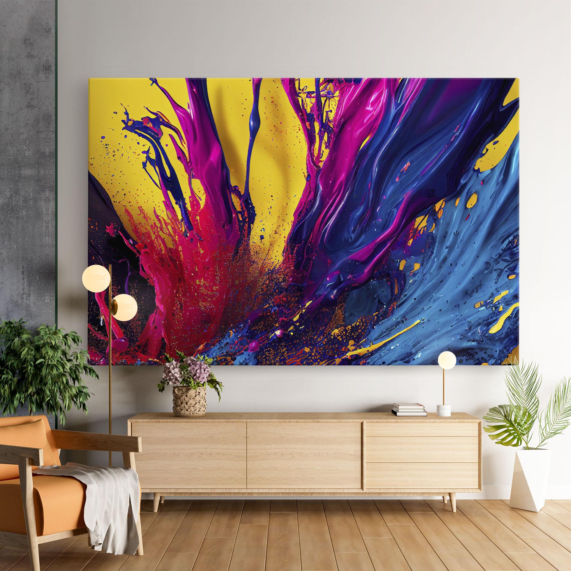 Tablou Canvas Purple And Blue Splash mockup 9