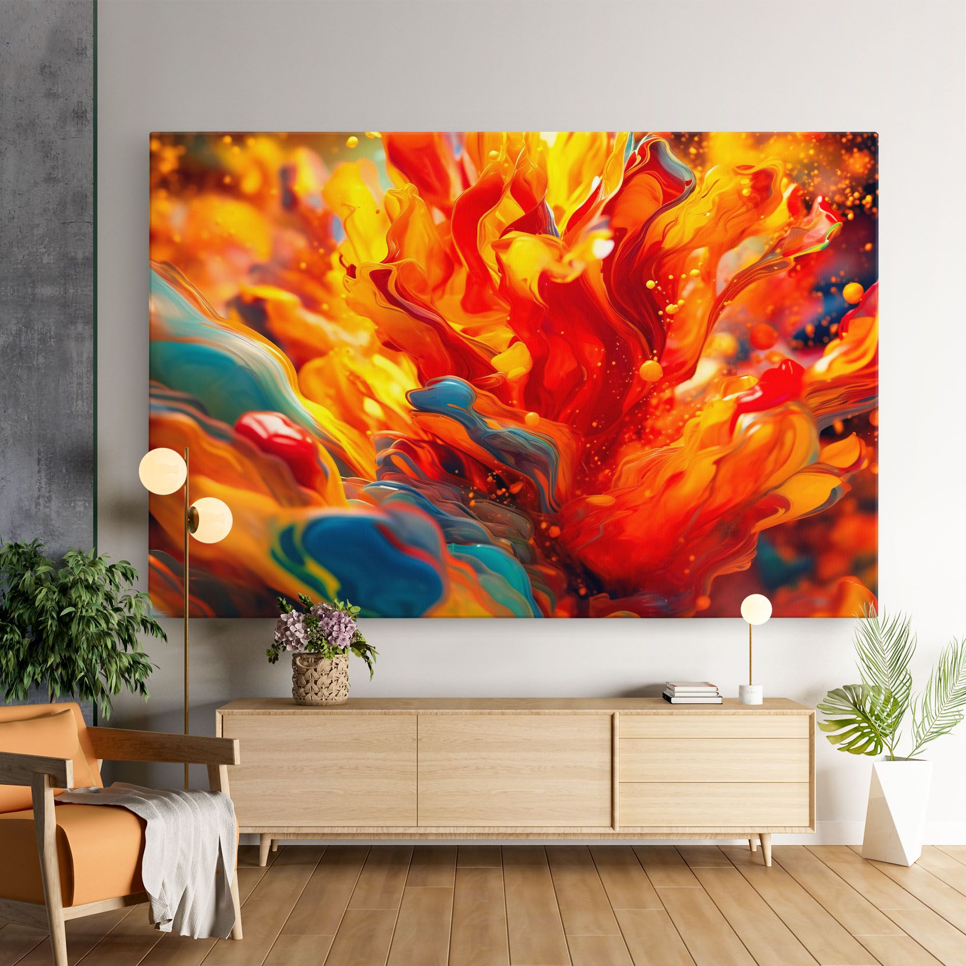 Red Color Flames mockup 9