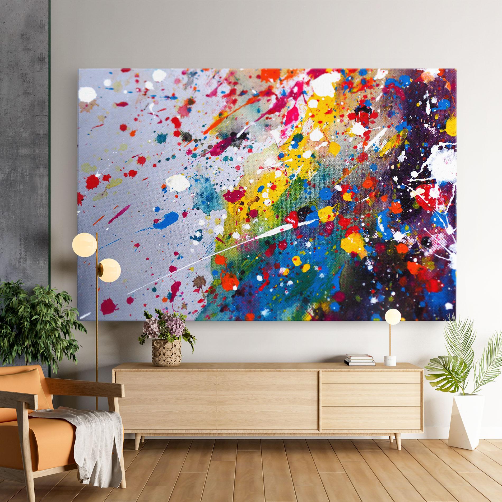 Tablou Canvas Watercolor Drops mockup 9