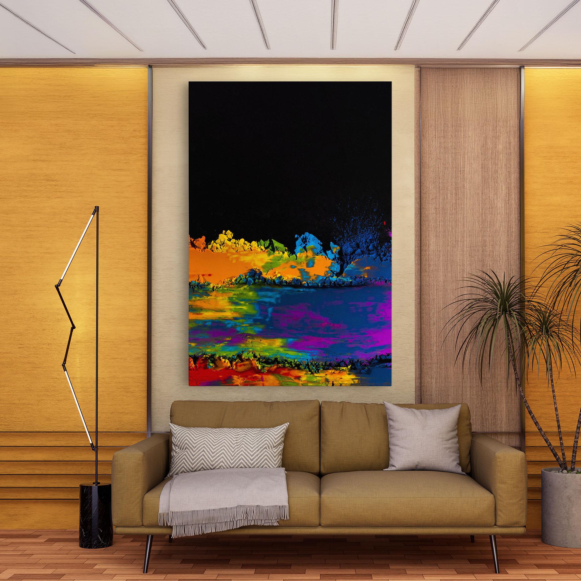 Tablou Canvas Mixed Holi Colors mockup 9