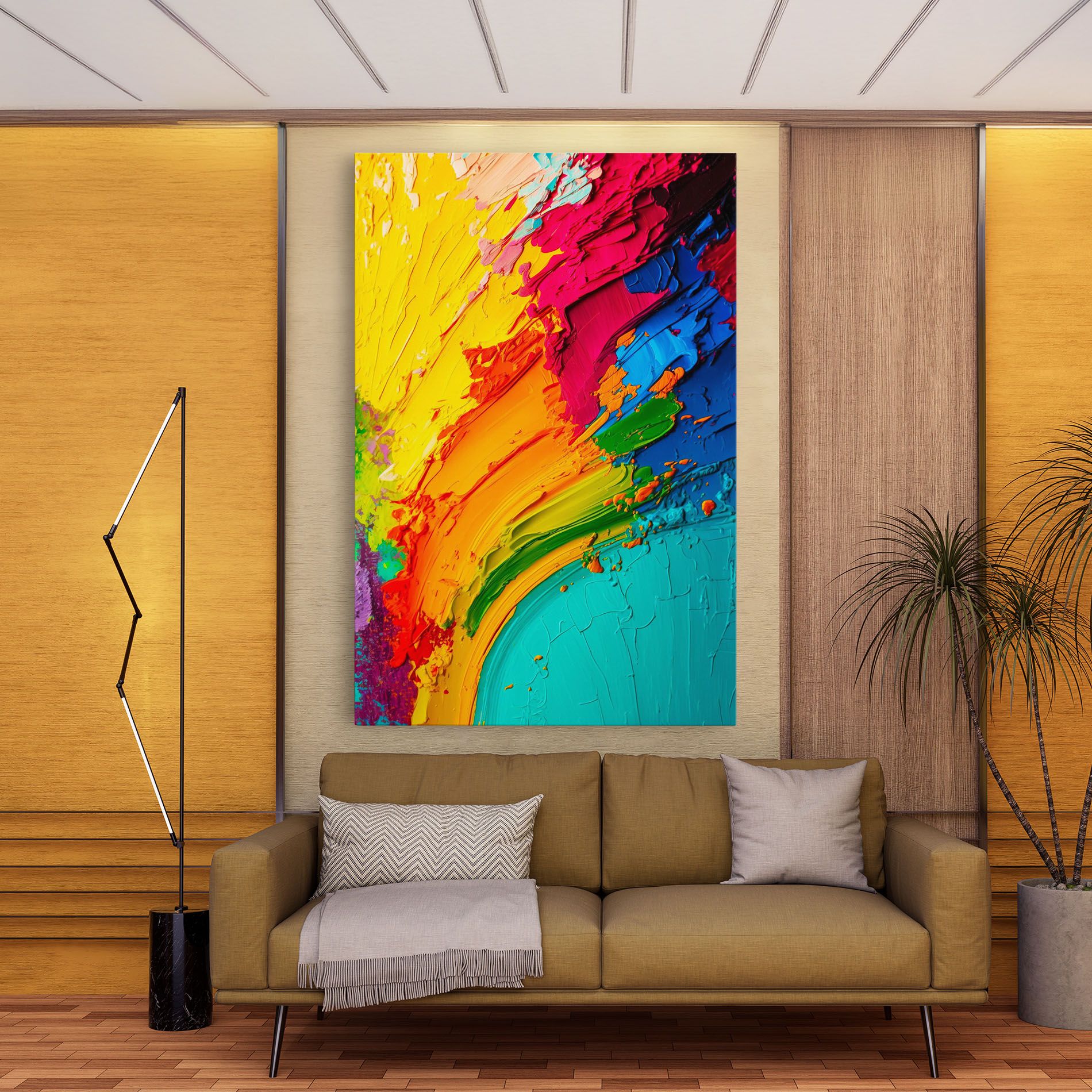 Multicolored Painting mockup 9
